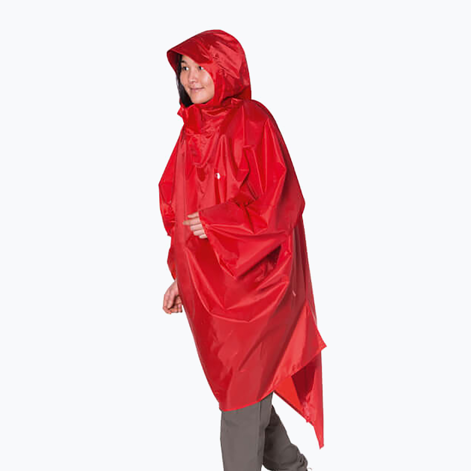 Tatonka rain cape Poncho 2 red (XL-XXL)
