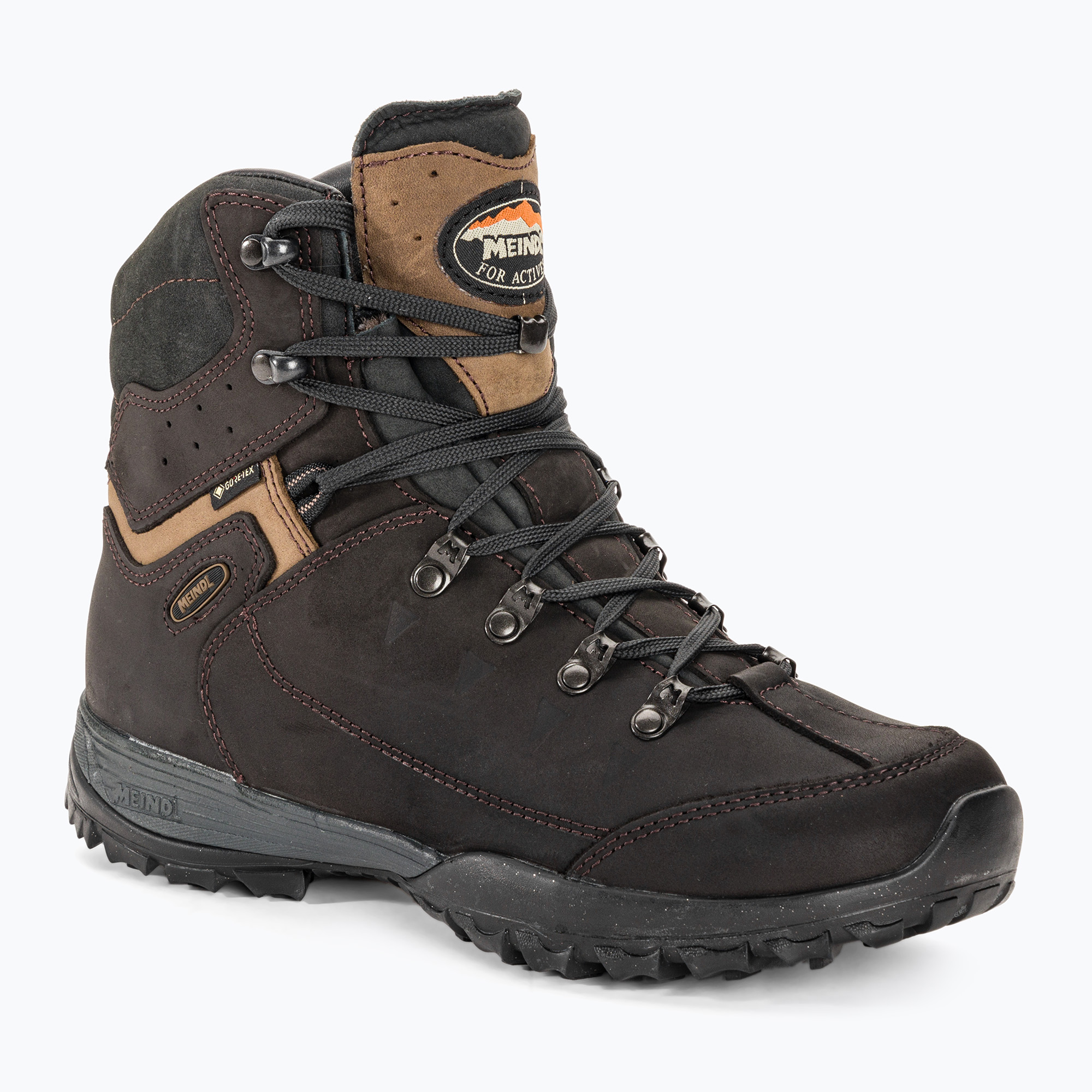 Men's trekking boots Meindl Gastein GTX black/dark brown (41.5 (7.5 UK))