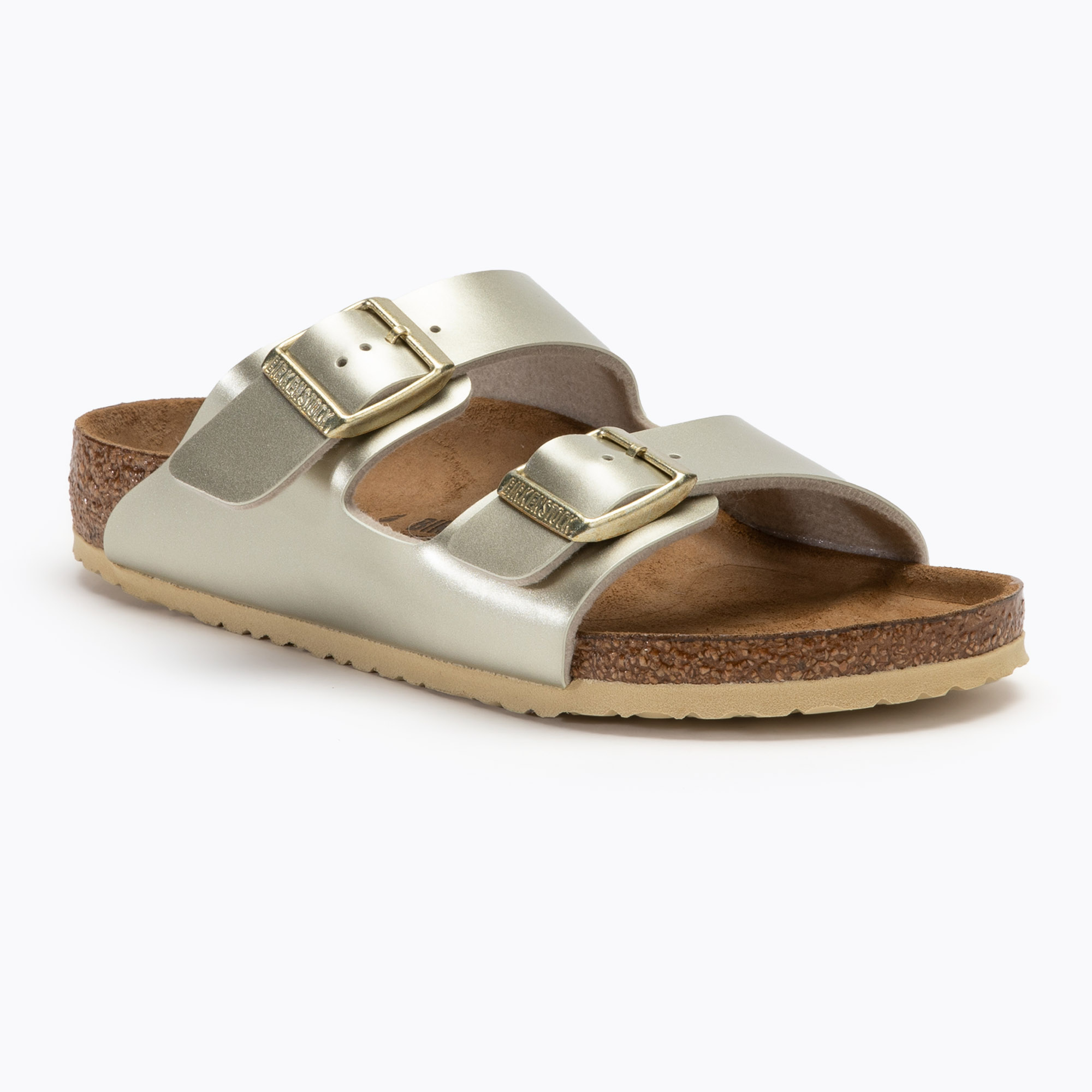 BIRKENSTOCK Arizona BF Narrow electric metallic gold slides (36 EU)