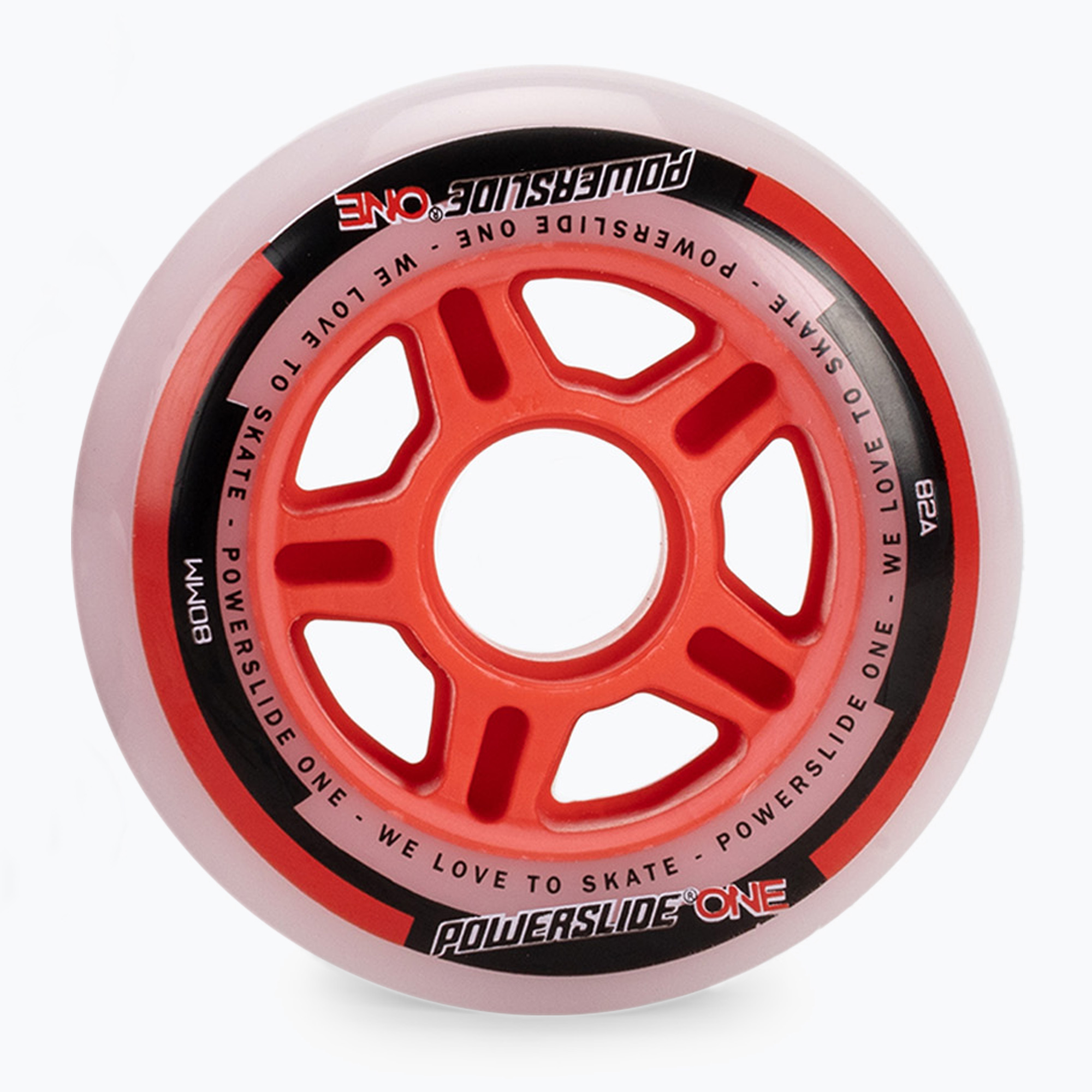 Powerslide PS One Spacer/Bearings 80mm/82A 8 pcs white 905308 rollerblade wheels with bearings (80 mm / 82A)