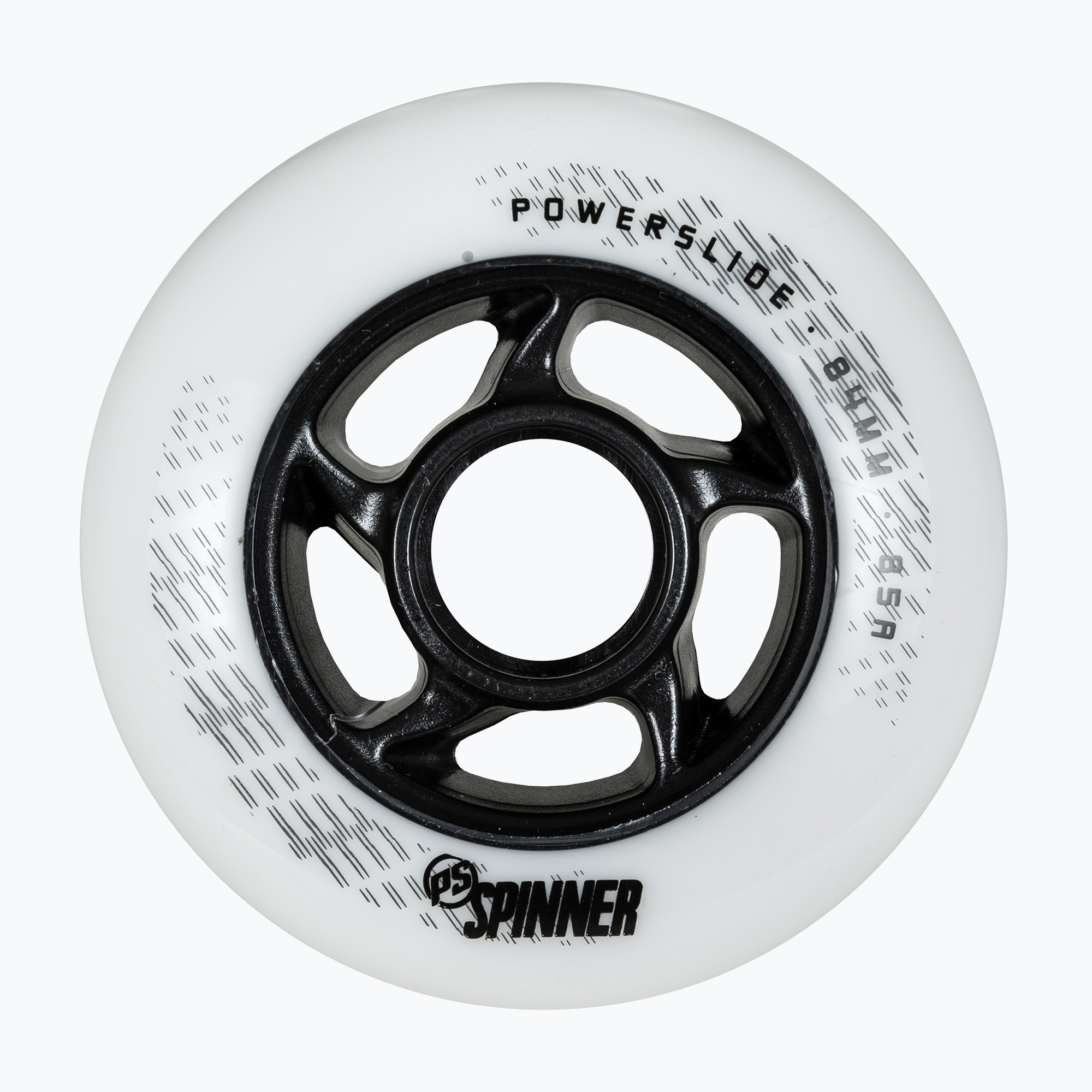 Powerslide Spinner 84mm/88A rollerblade wheels 4 pcs white 905324 (84 mm / 88A)
