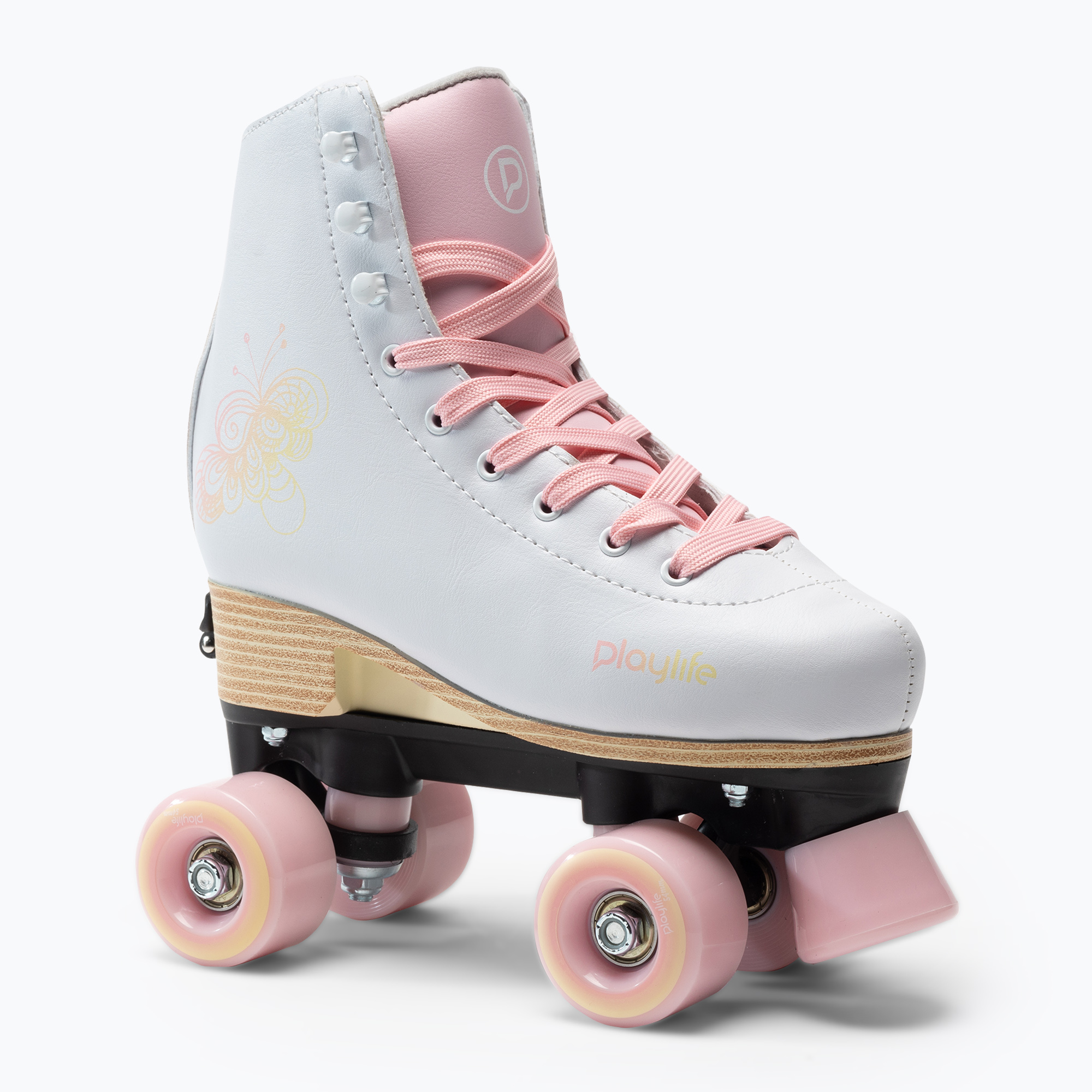 Playlife Classic children's roller skates adj. white and pink 880329 (31-34 EU)