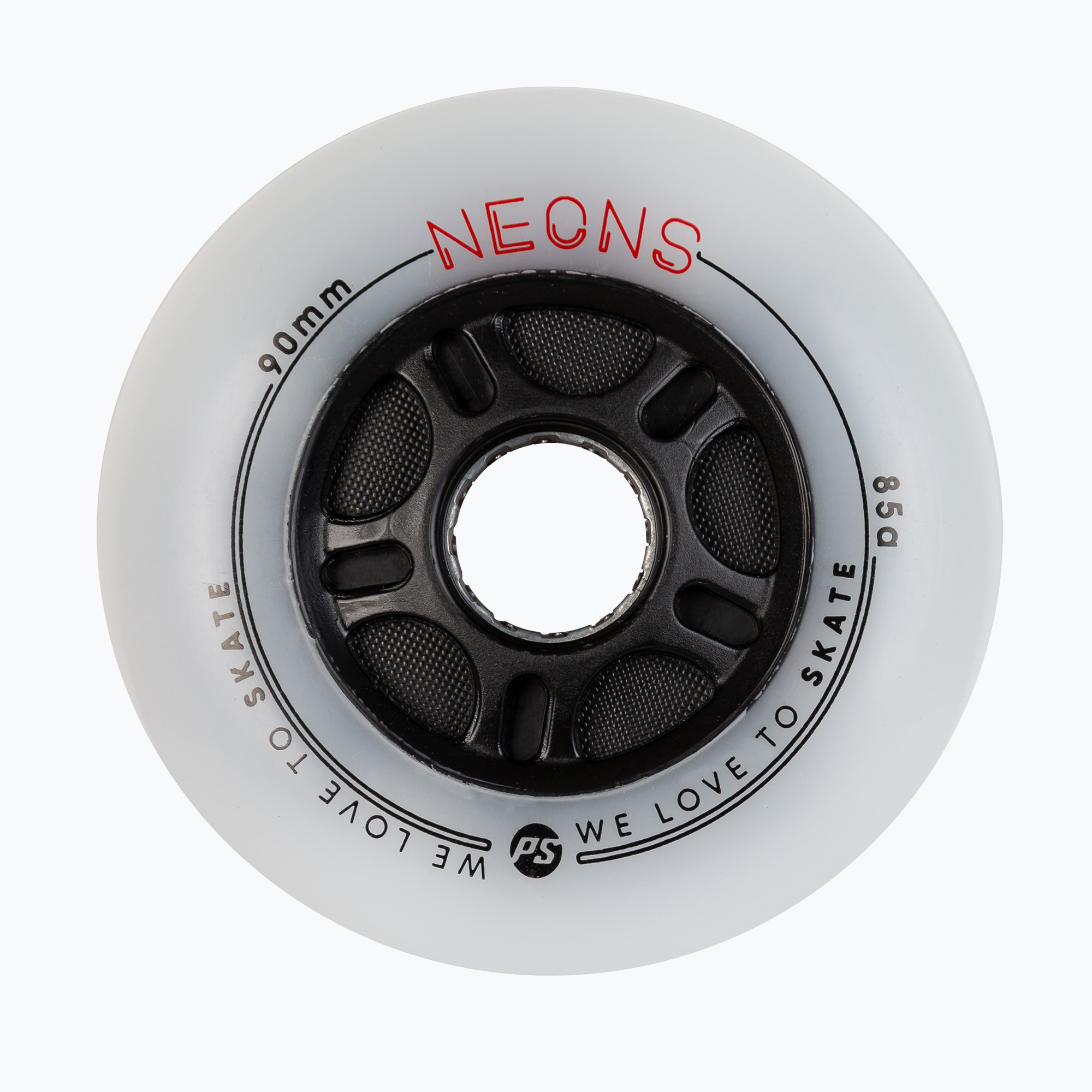 Powerslide Neons 90 mm/85A rollerblade wheels 4 pcs red.