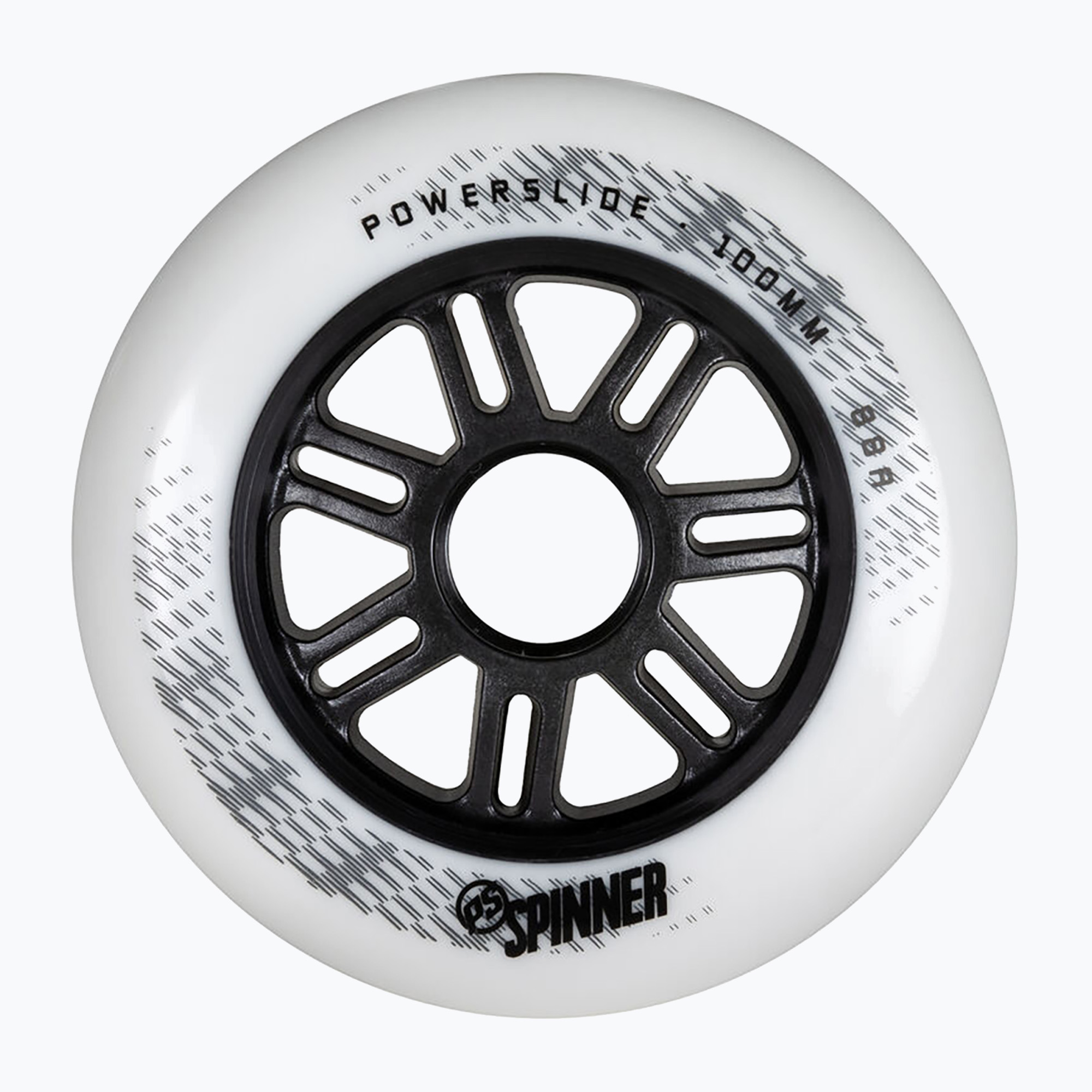 Powerslide Spinner 100 mm/88A rollerblade wheels 3 pcs white.