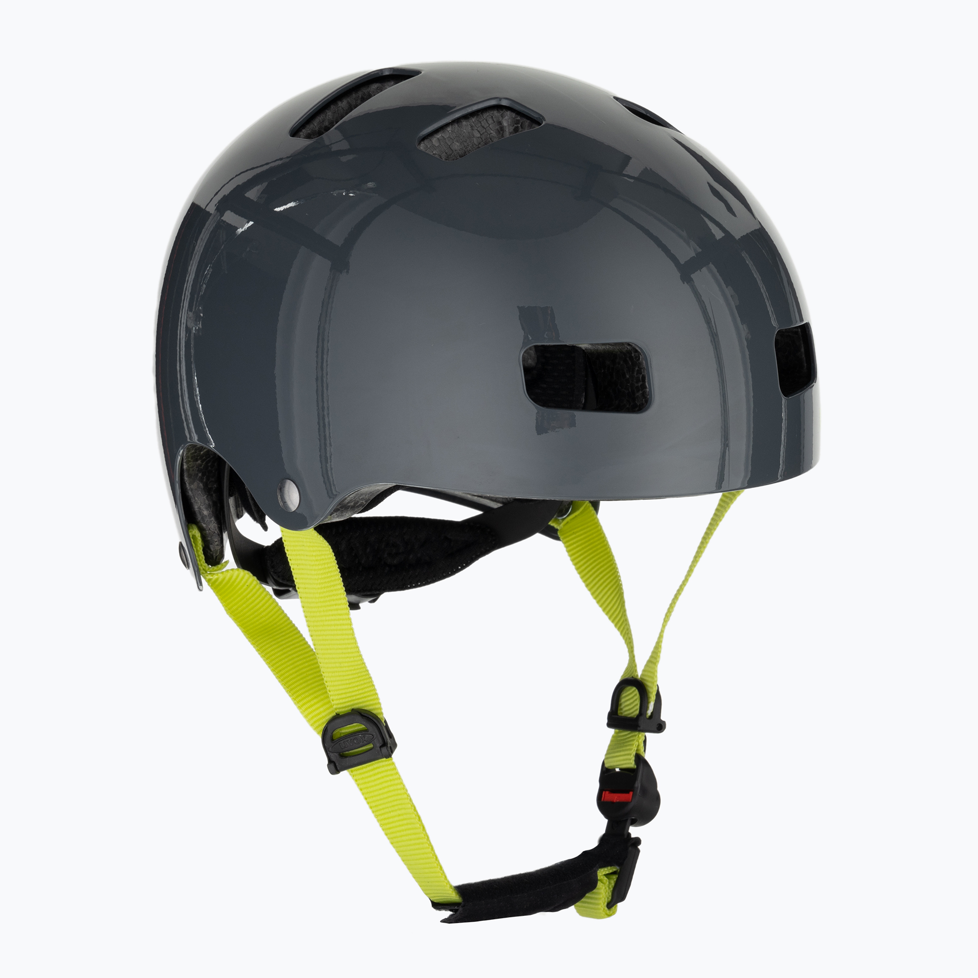 Children's bike helmet UVEX Kid 3 grey/yellow 41/4/819/11/17 (51-55 cm)