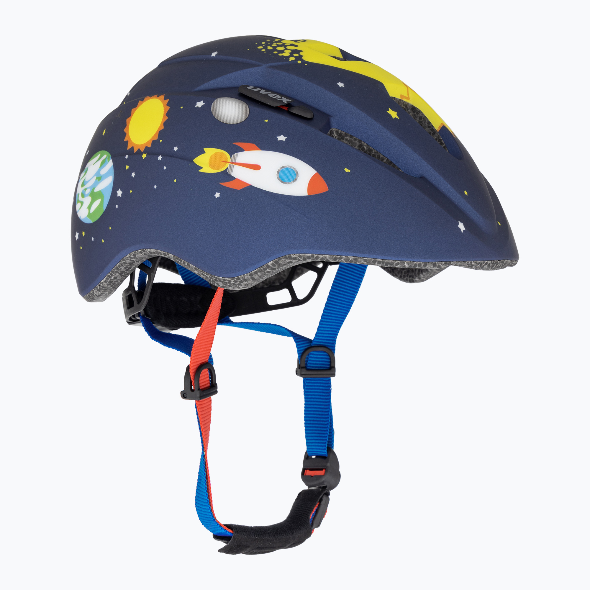Children's bike helmet UVEX Kid 2 CC dark blue rocket matt (46-52 cm)