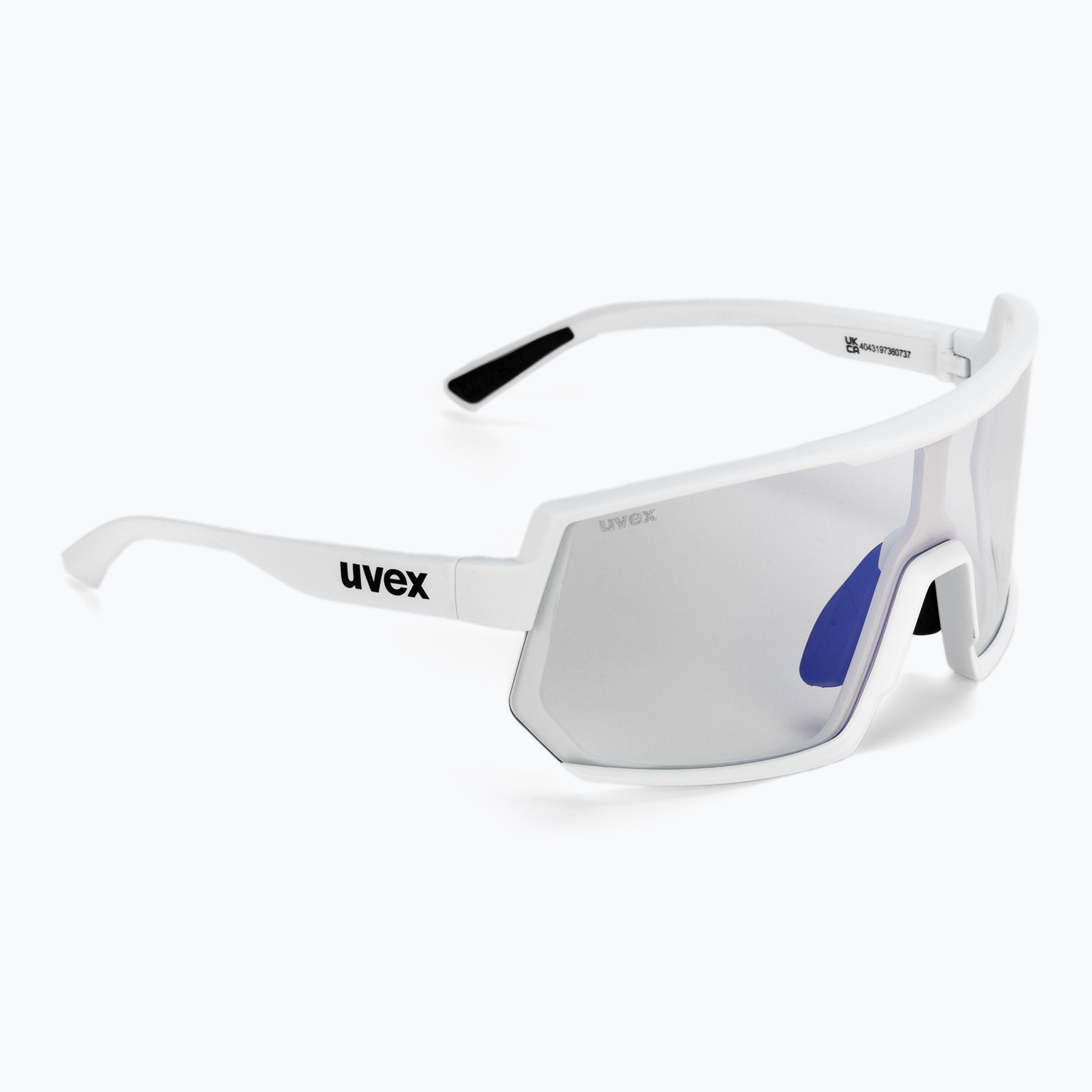 UVEX Sportstyle 235 V white mat/litemirror blue cycling glasses 53/3/031/8803