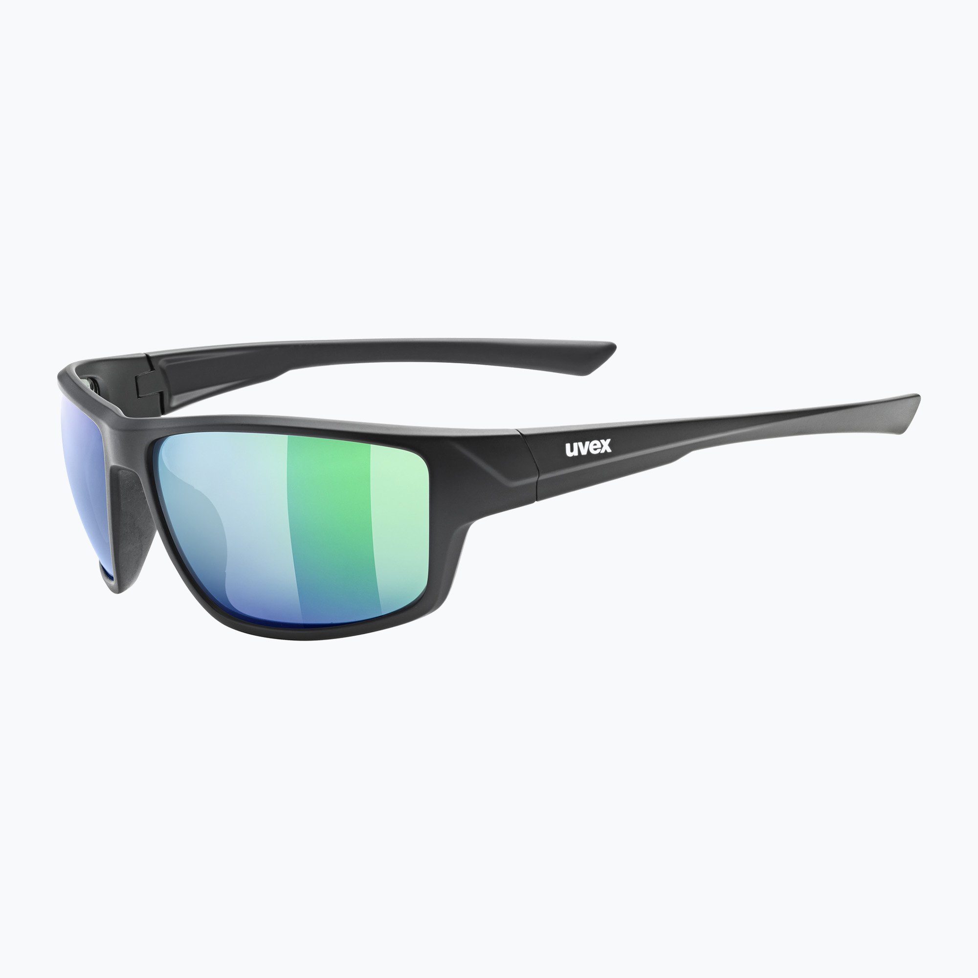 UVEX Sportstyle 230 black matt/mirror green sunglasses