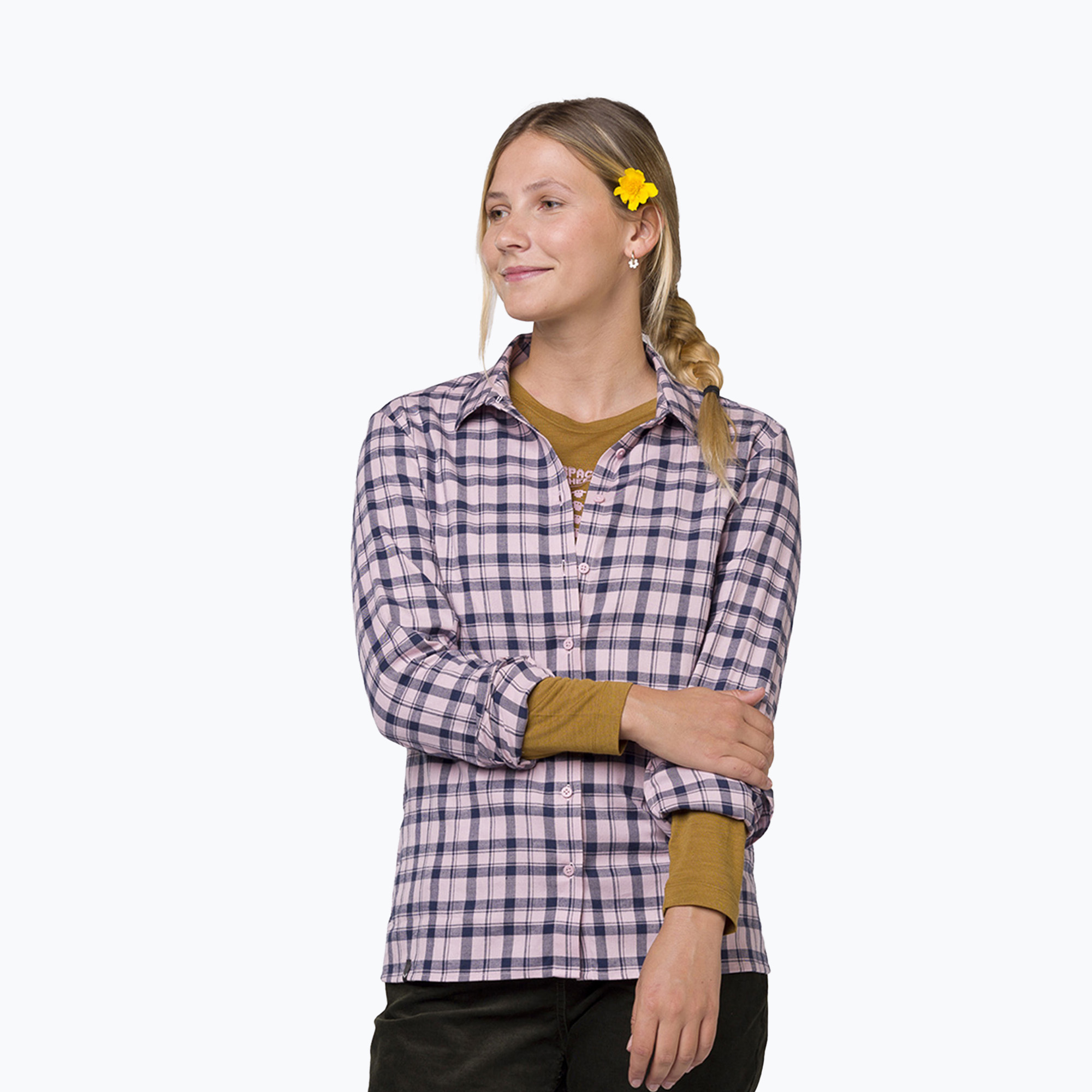 Salewa women's Fanes Flannel 5PL shirt zephyr/navy blazer (46/40)