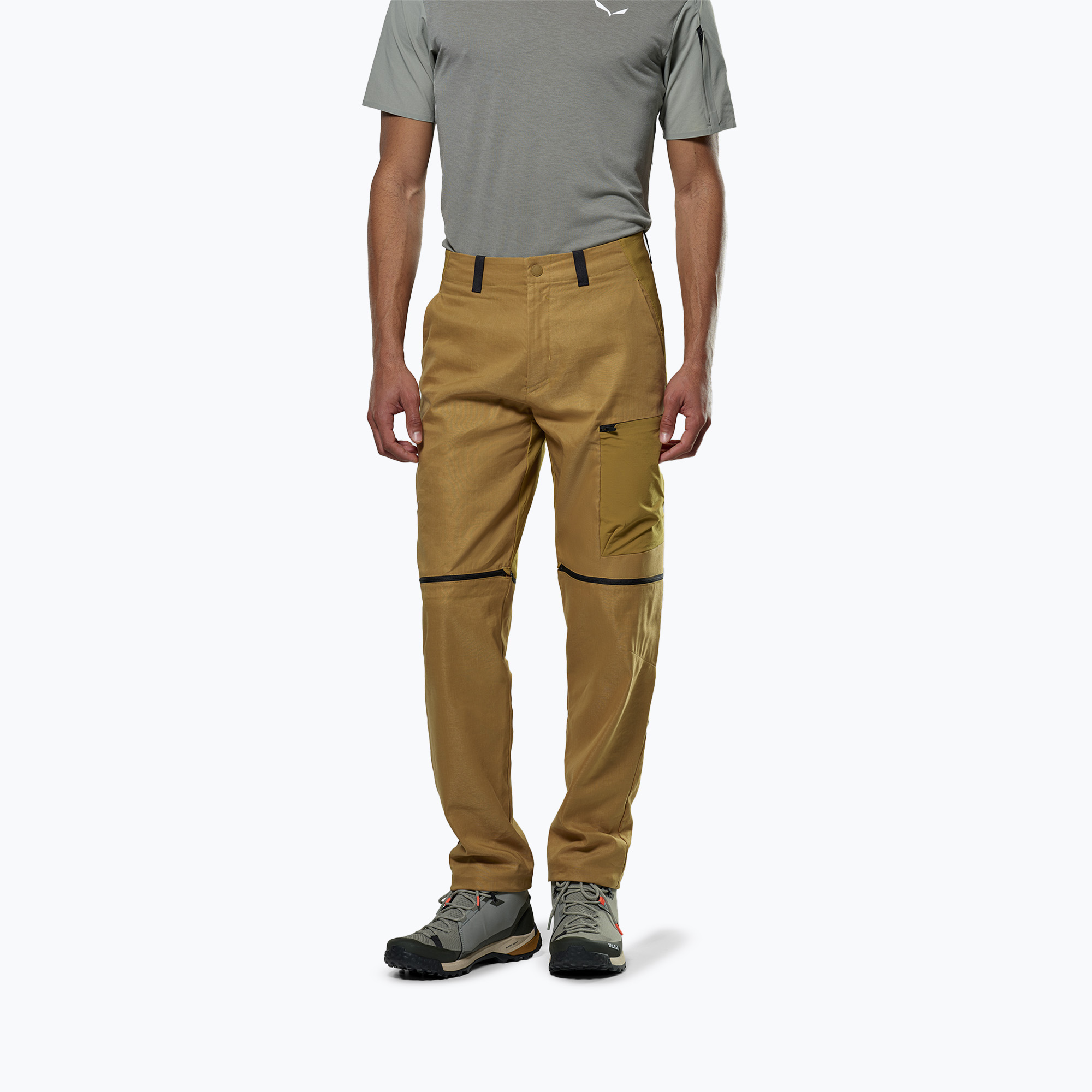 Men's trekking trousers Salewa Puez Hemp/Dst 2/1 golden brown (48/M)