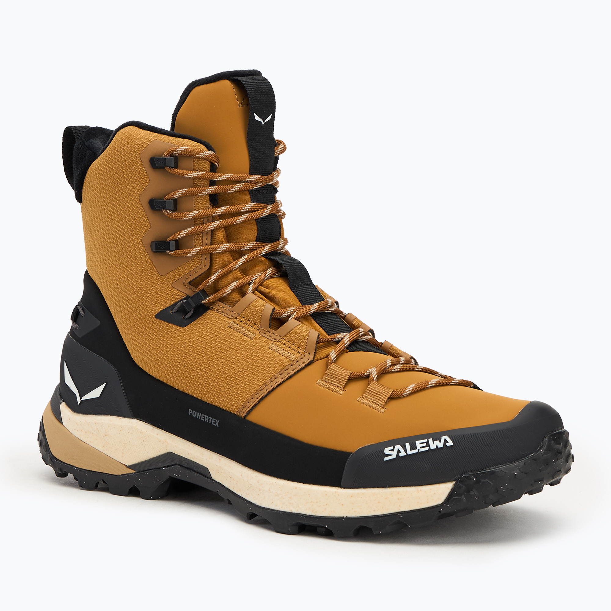 Salewa men's trekking boots Puez Winter Mid Ptx golden brown / black