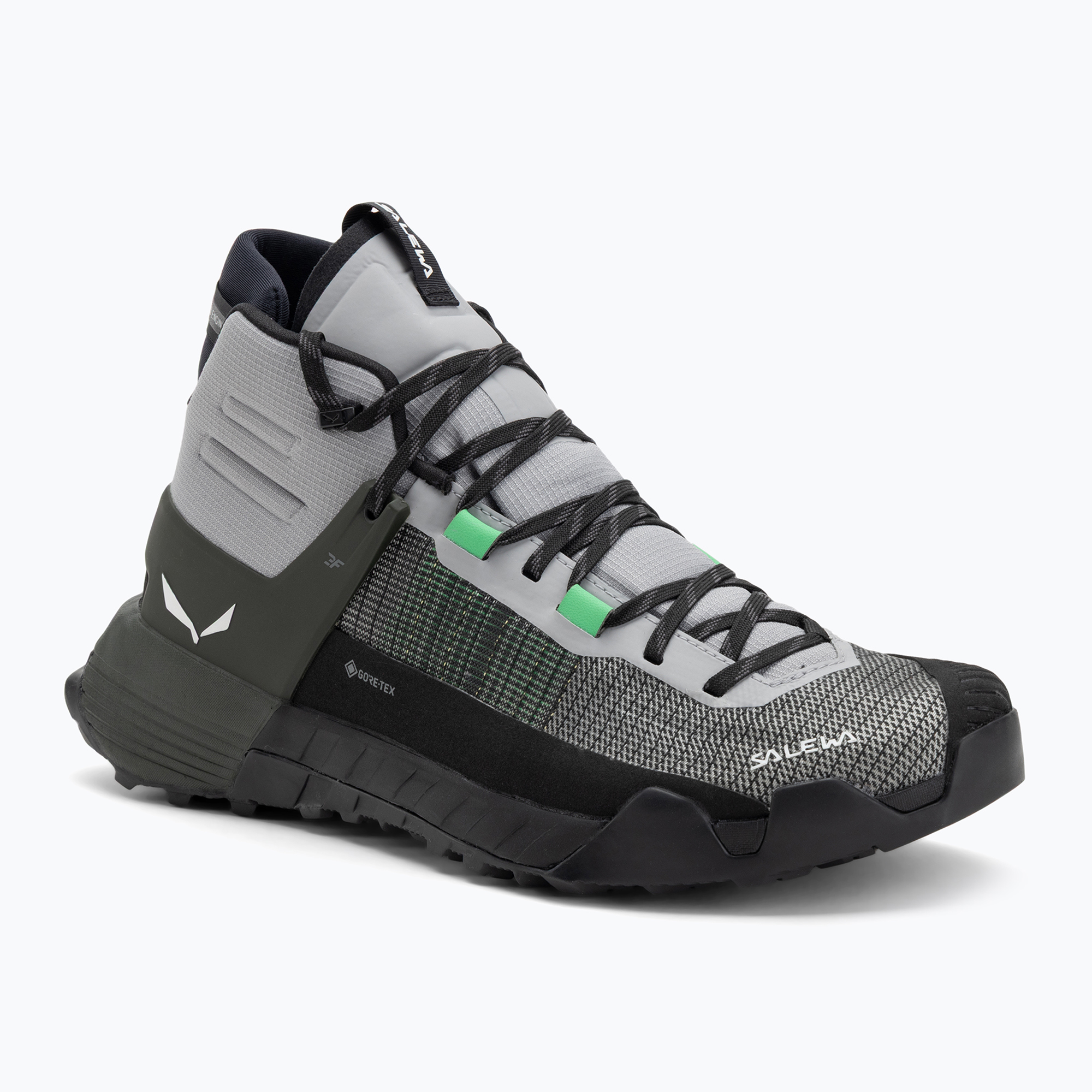 Men's Salewa Wildfire Nxt Mid GTX alloy / dark olive approach shoe (44 EU)