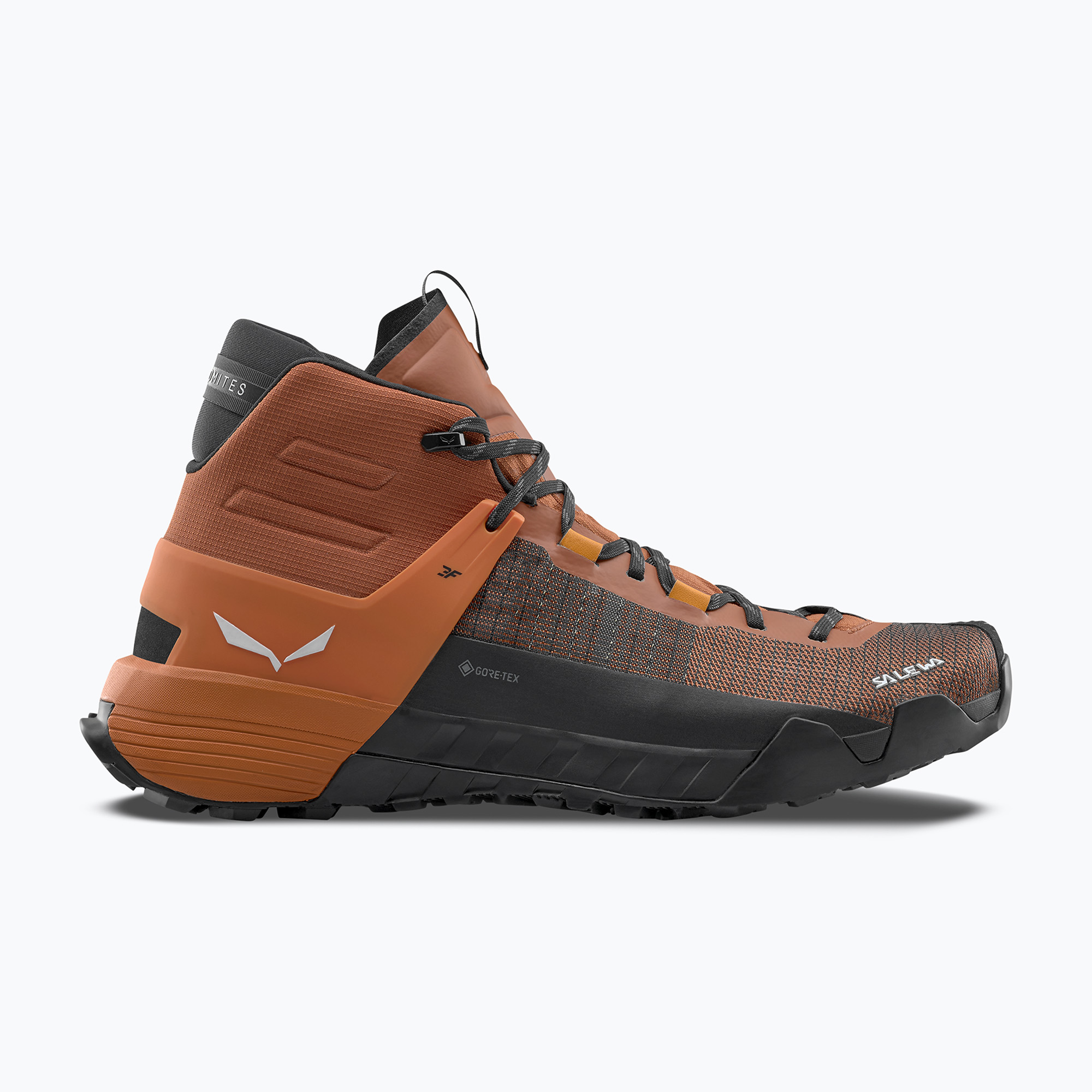 Men's Salewa Wildfire Nxt Mid GTX approach shoe bombay brown / tumeric (45.5 EU)