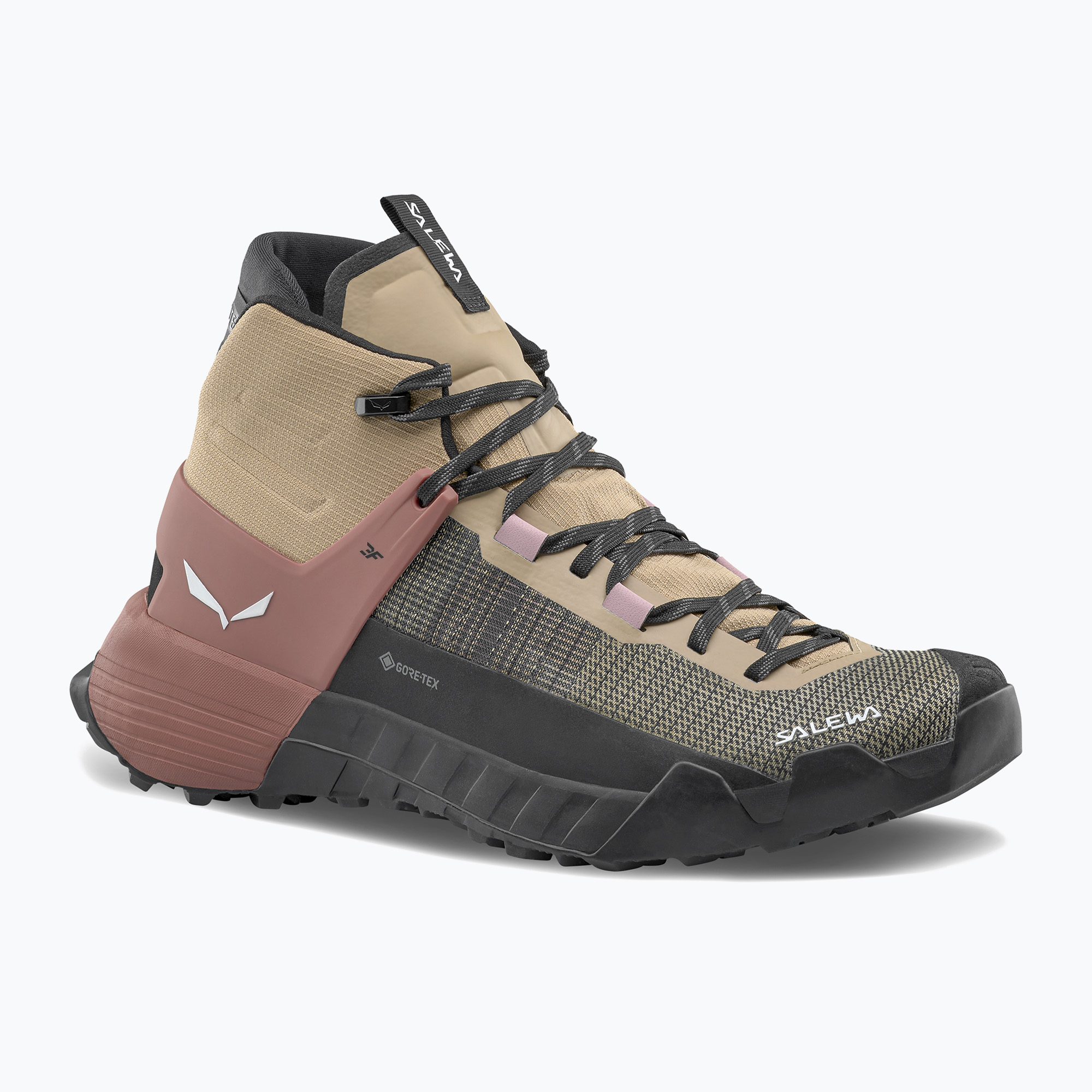 Men's Salewa Wildfire Nxt Mid GTX approach shoe quicksand / etruscan red (40.5 EU)
