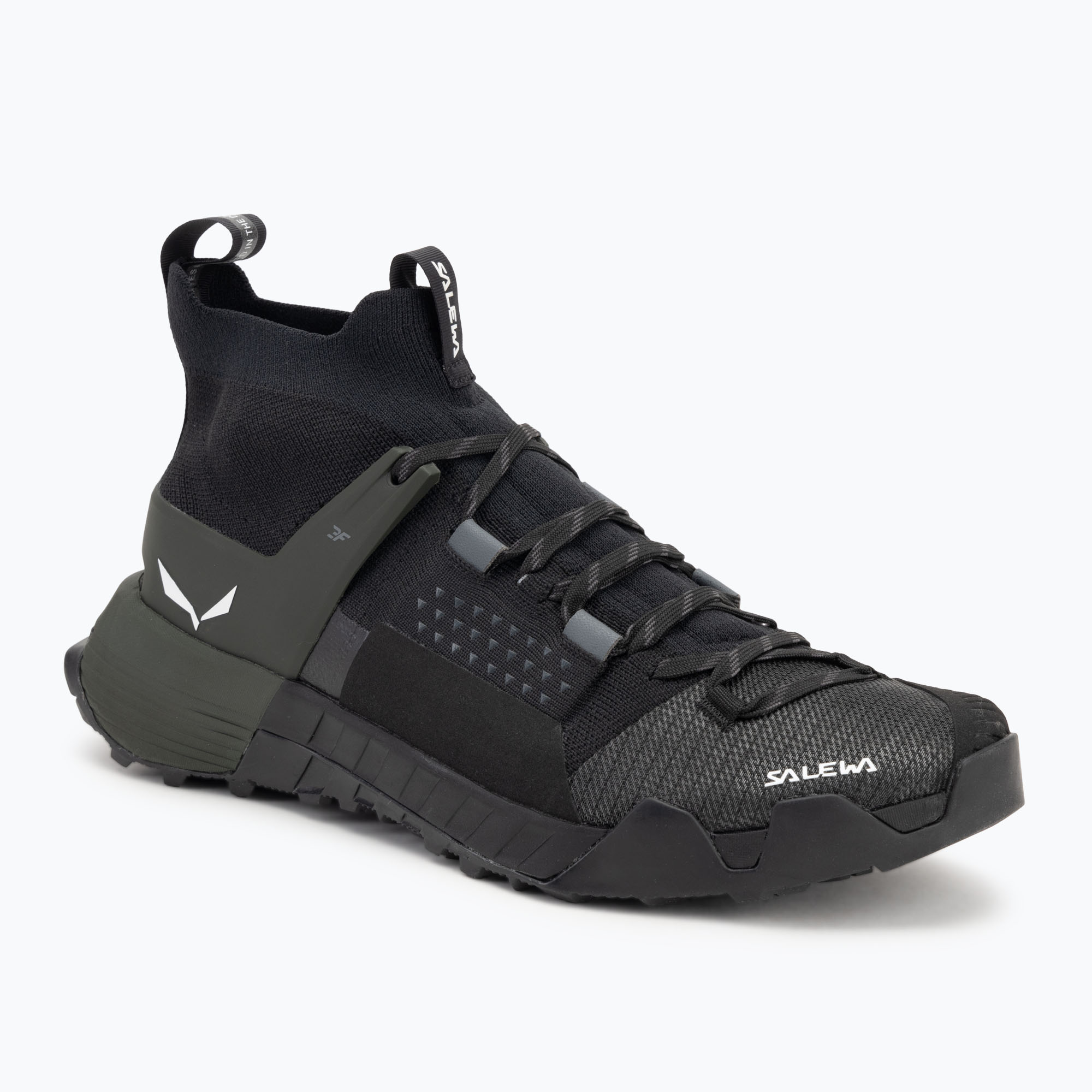 Salewa Wildfire Nxt Knit onyx / dark olive men's approach shoe (45.5 EU)