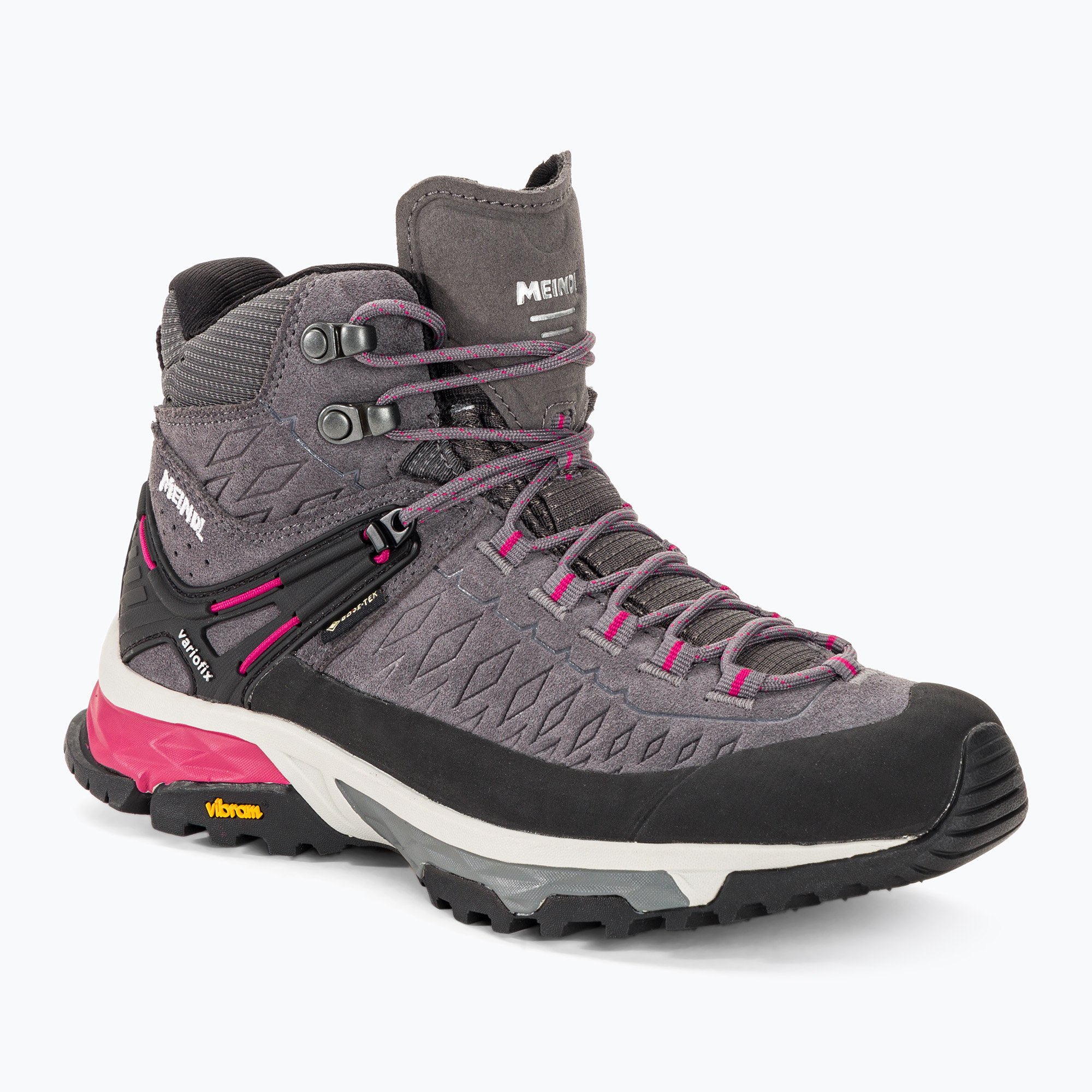 Women's trekking boots Meindl Top Trail Lady Mid GTX grey/magenta (39 (5.5 UK))