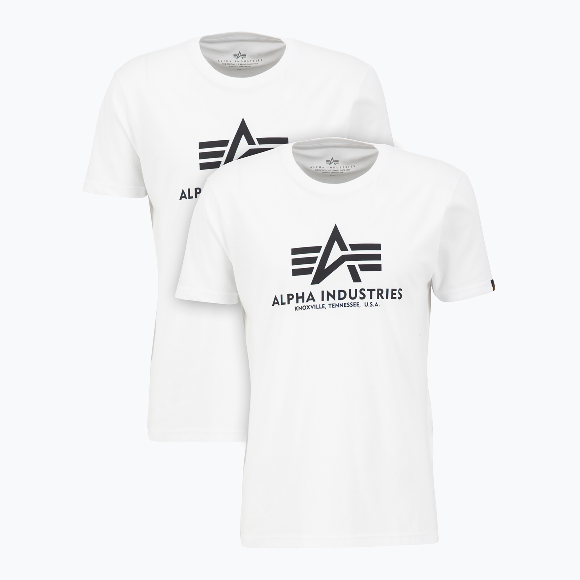 Alpha Industries men's Basic T shirt 2 pcs white (M)