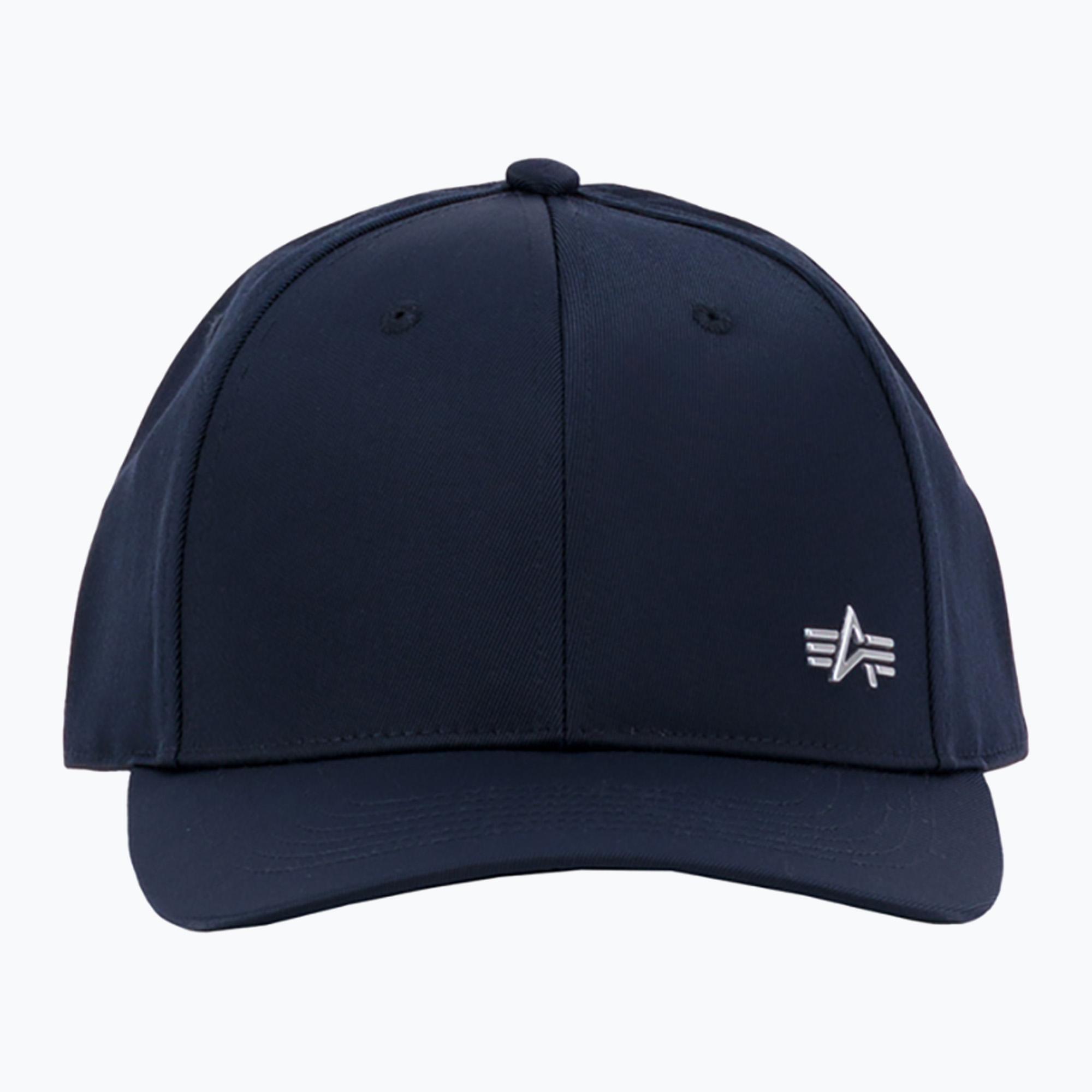 Alpha Industries men's Metal Label rep blue/chrome baseball cap