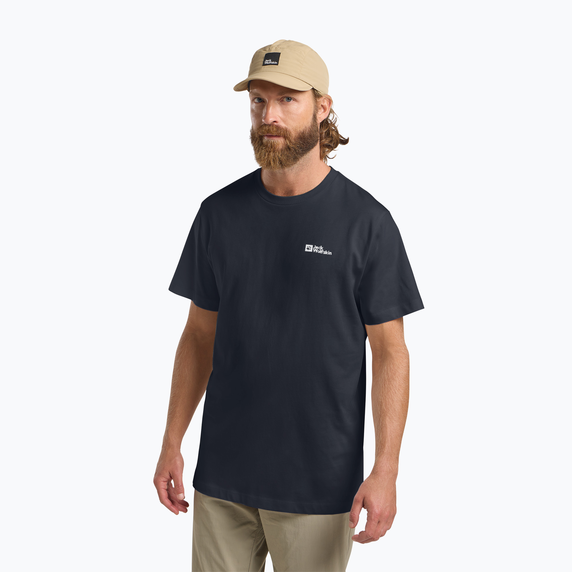Men's T-shirt Jack Wolfskin Essential dark navy/grey (S)