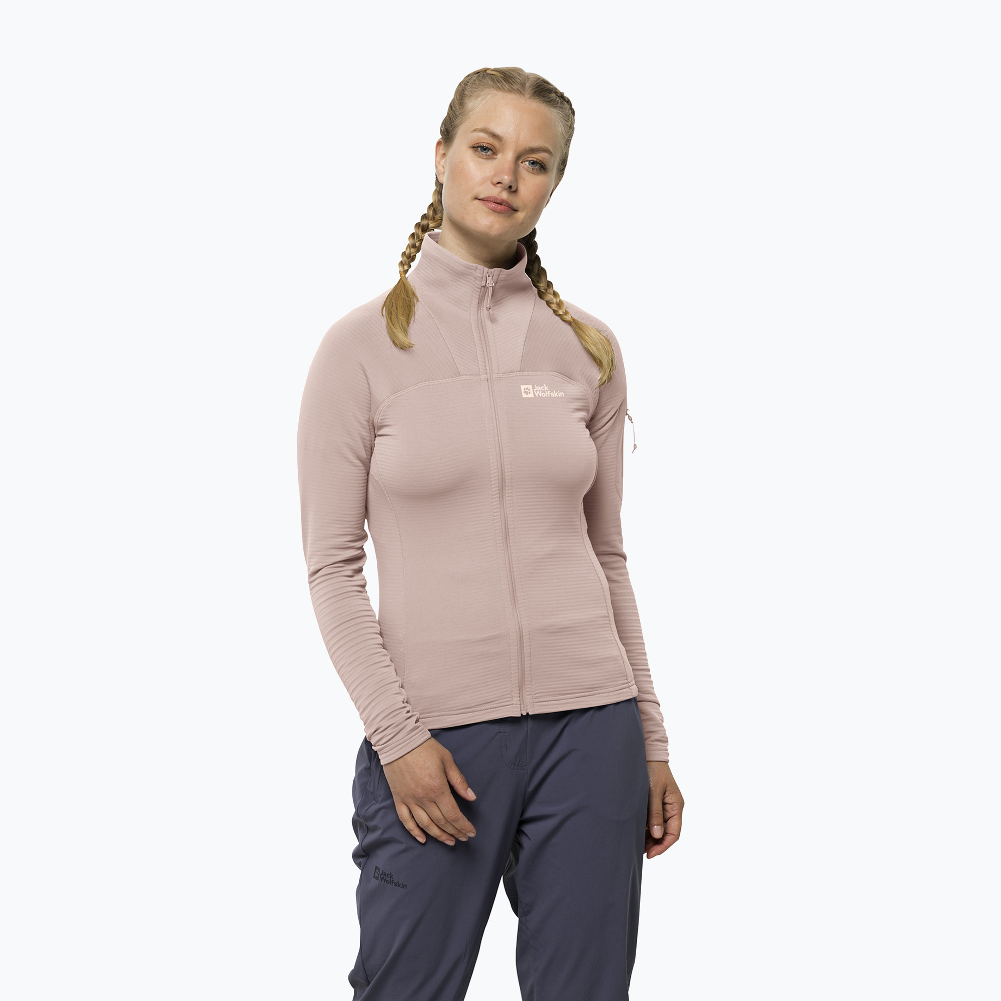 Jack Wolfskin women's trekking sweatshirt Prelight FZ pink 1710981 (XL)