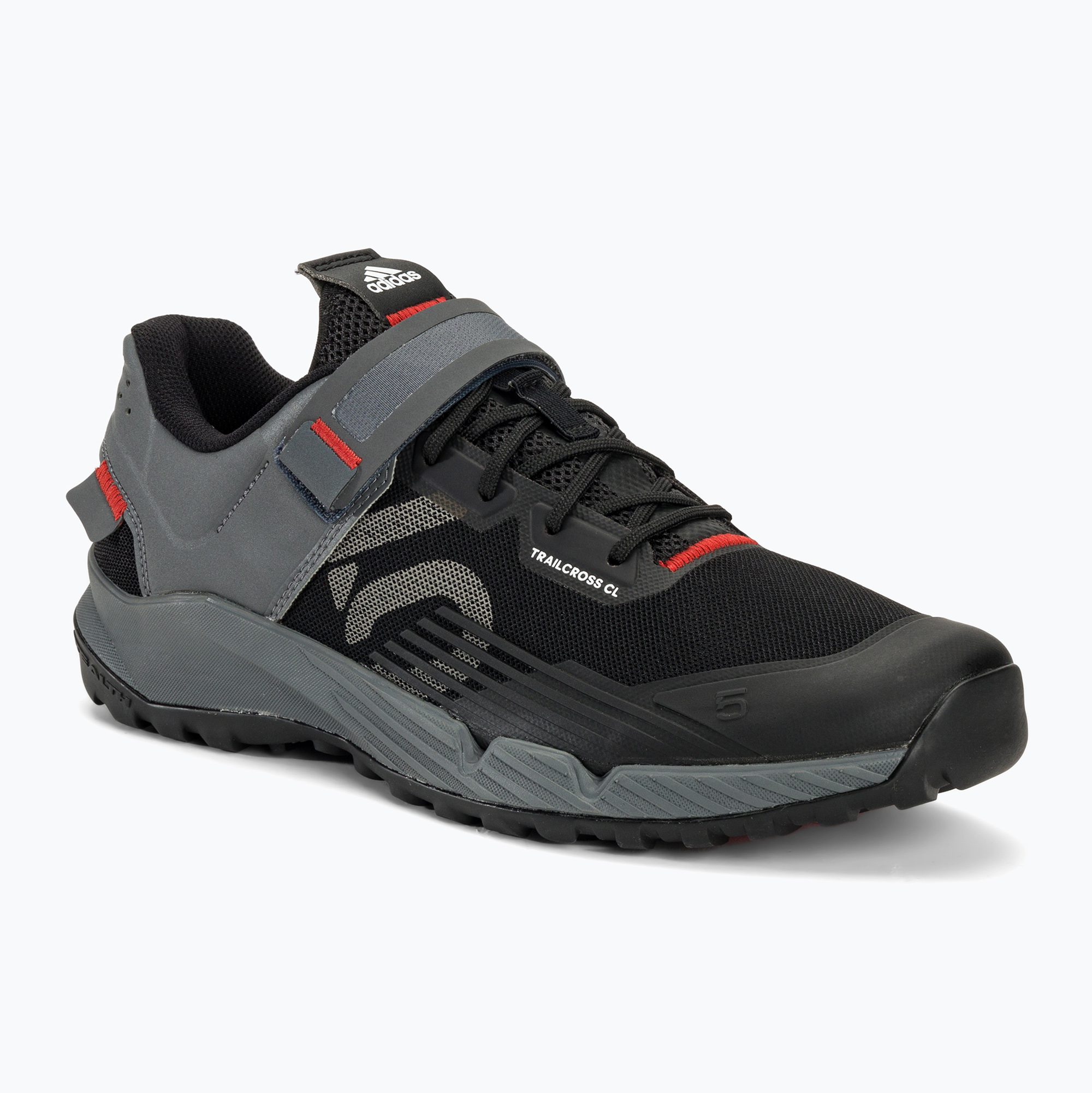 Men's MTB cycling shoes adidas FIVE TEN Trailcross Clip In core black/grey three/red (44 EU)