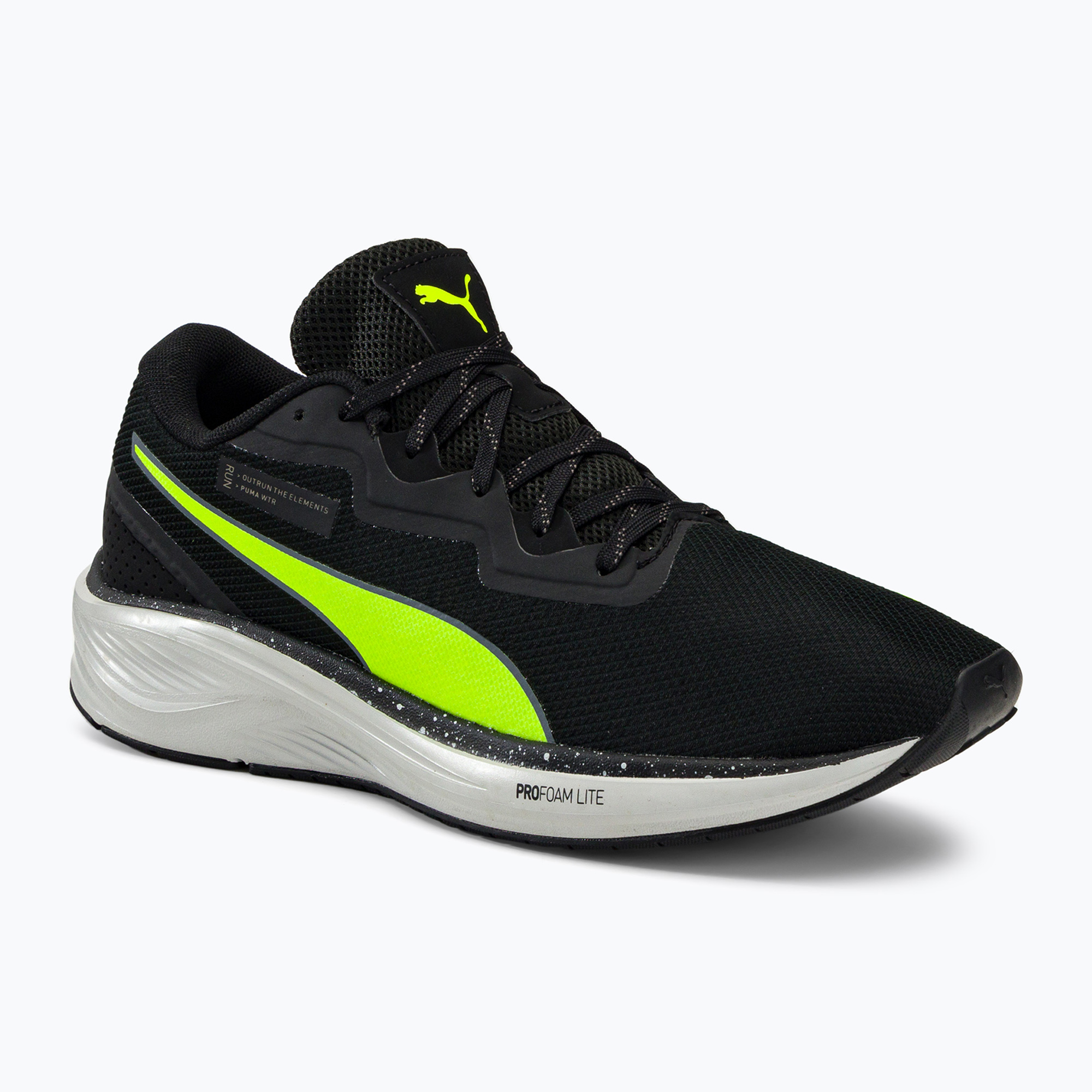 Men's running shoes PUMA Aviator Profoam Sky Winter black-green 376947 01 (44 EU)