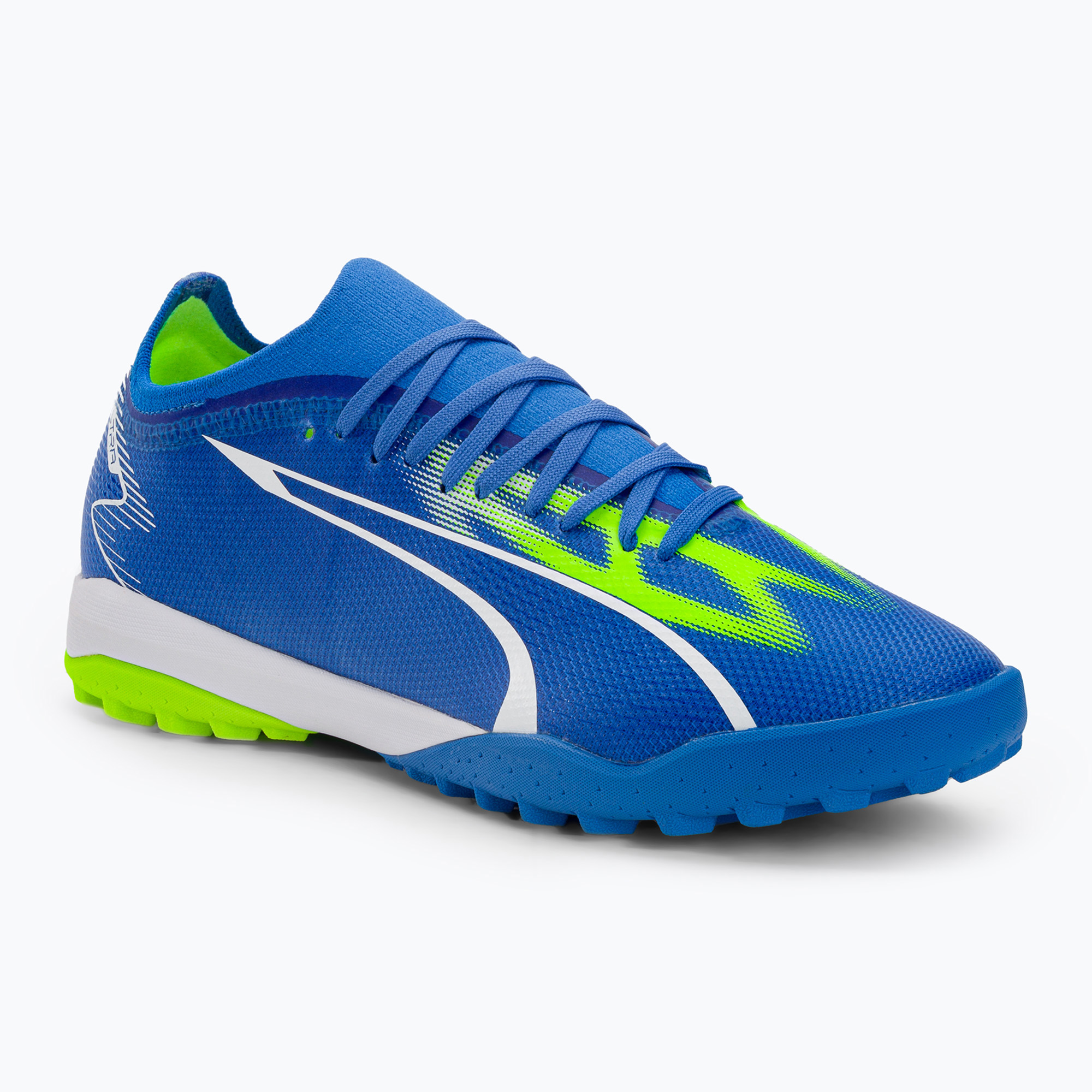 Men's PUMA Ultra Match TT football boots ultra blue/puma white/pro green (43 EU)