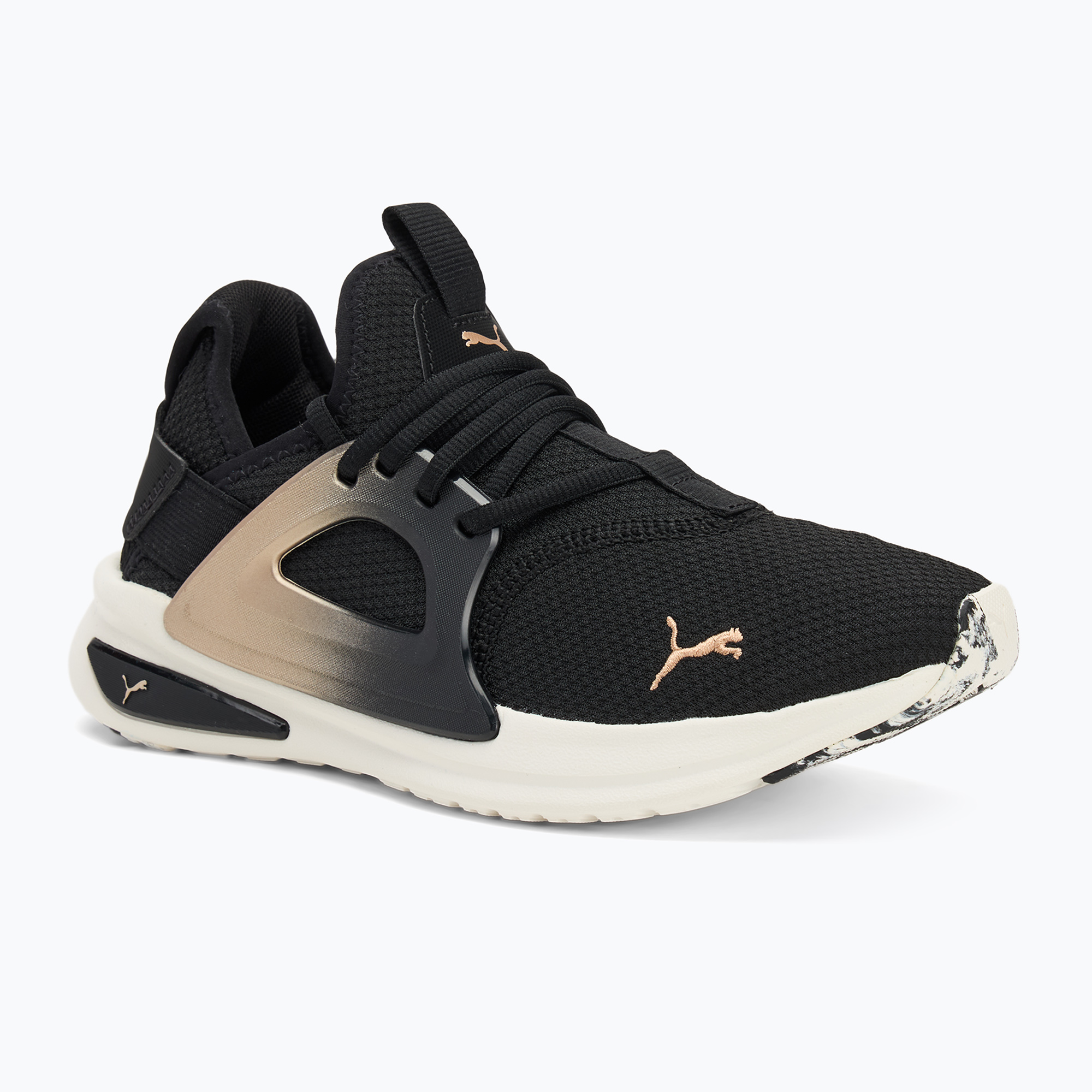 Women's running shoes PUMA Softride Enzo Evo Molt Met black/gold/warm white