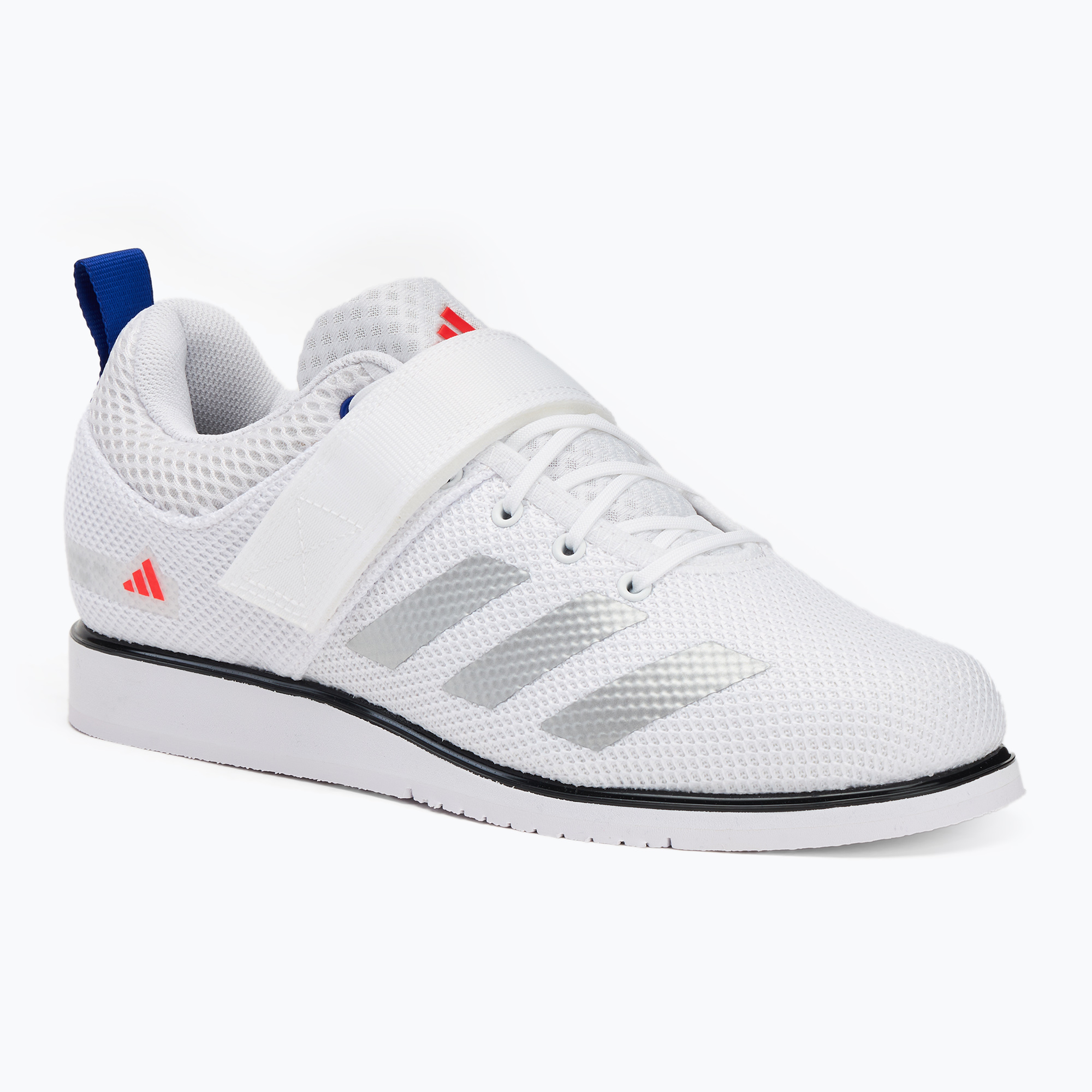 Men's adidas Powerlift 5 cloud white/ core black/ grey two weightlifting shoes
