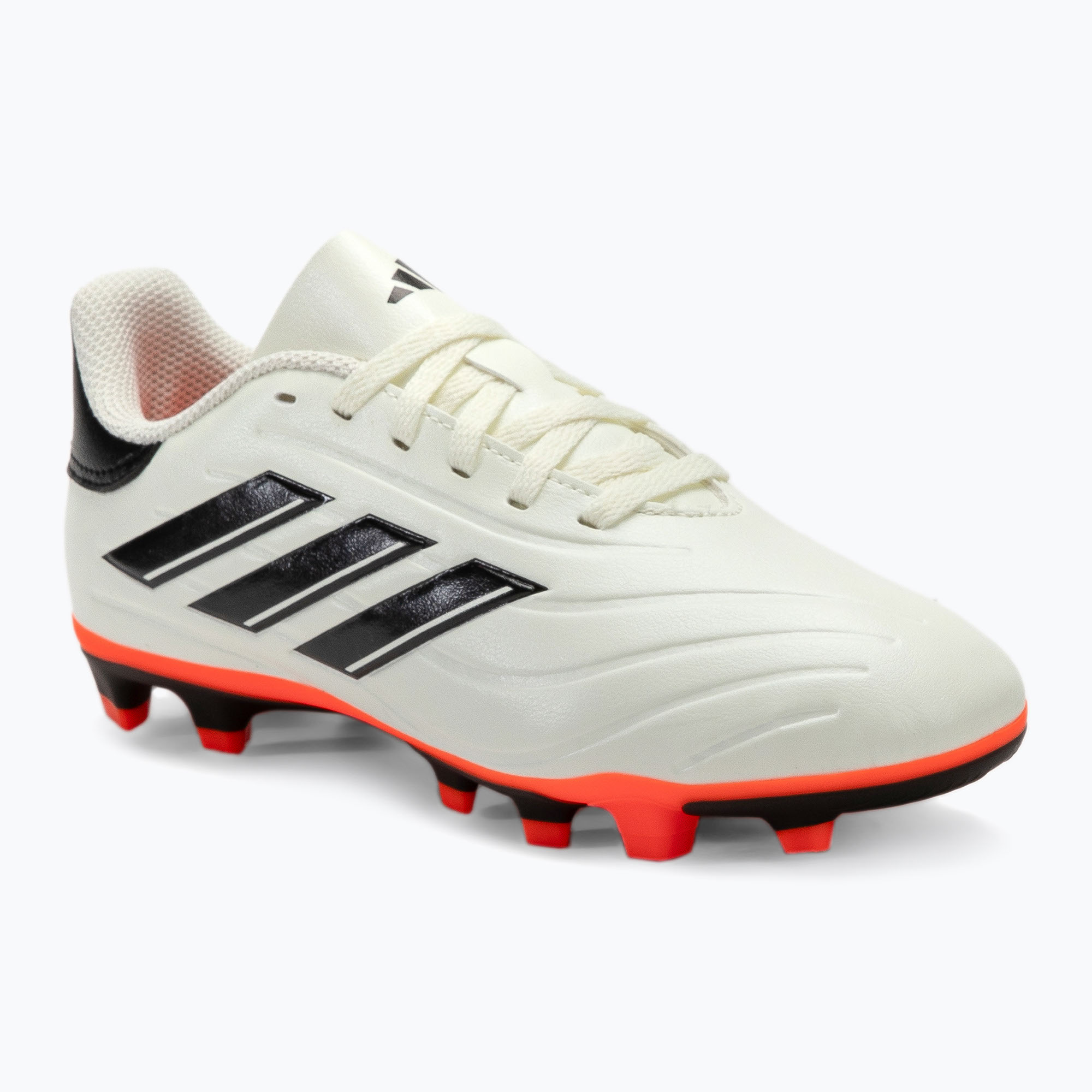 Children's football boots adidas Copa Pure II Club FxG ivory/core black/solar red