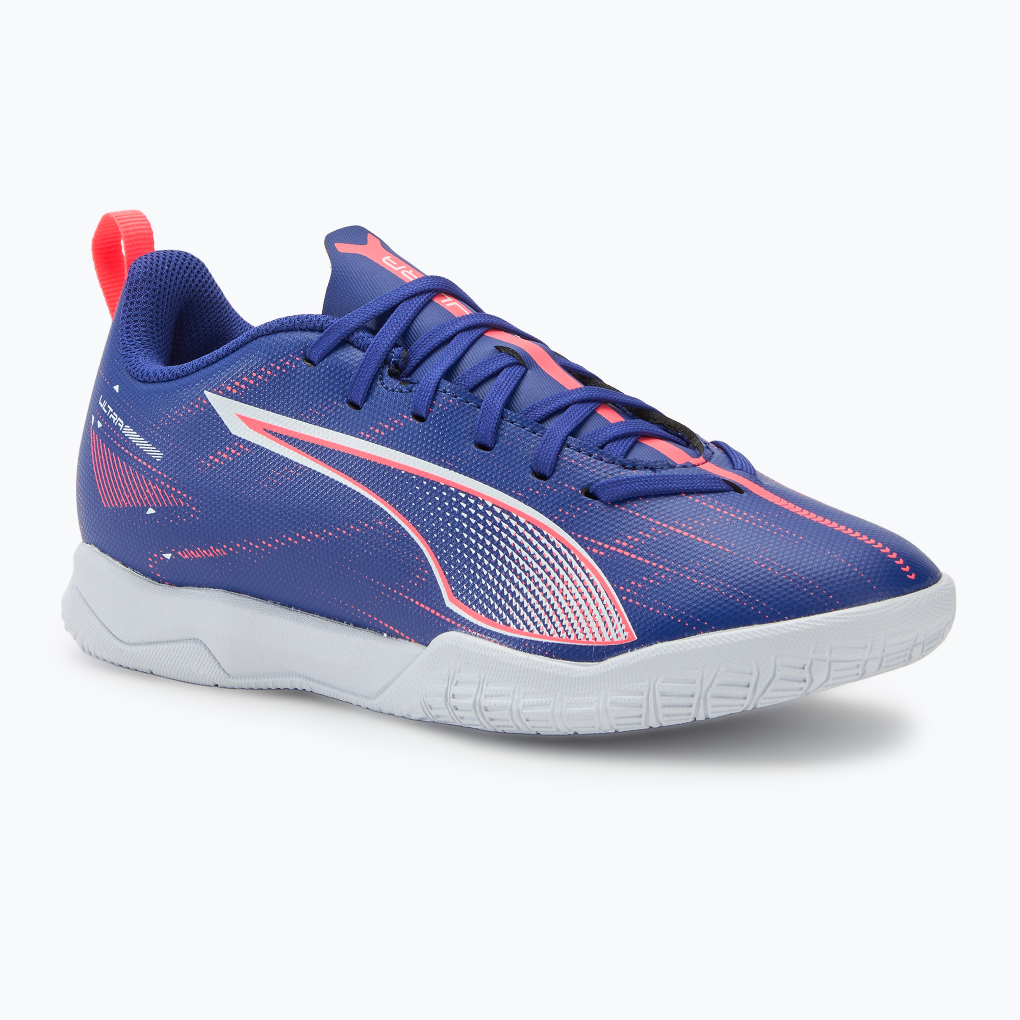 PUMA Ultra 5 Play IT Jr children's football boots lapis lazuli/puma white/sunset gloe (38 EU)