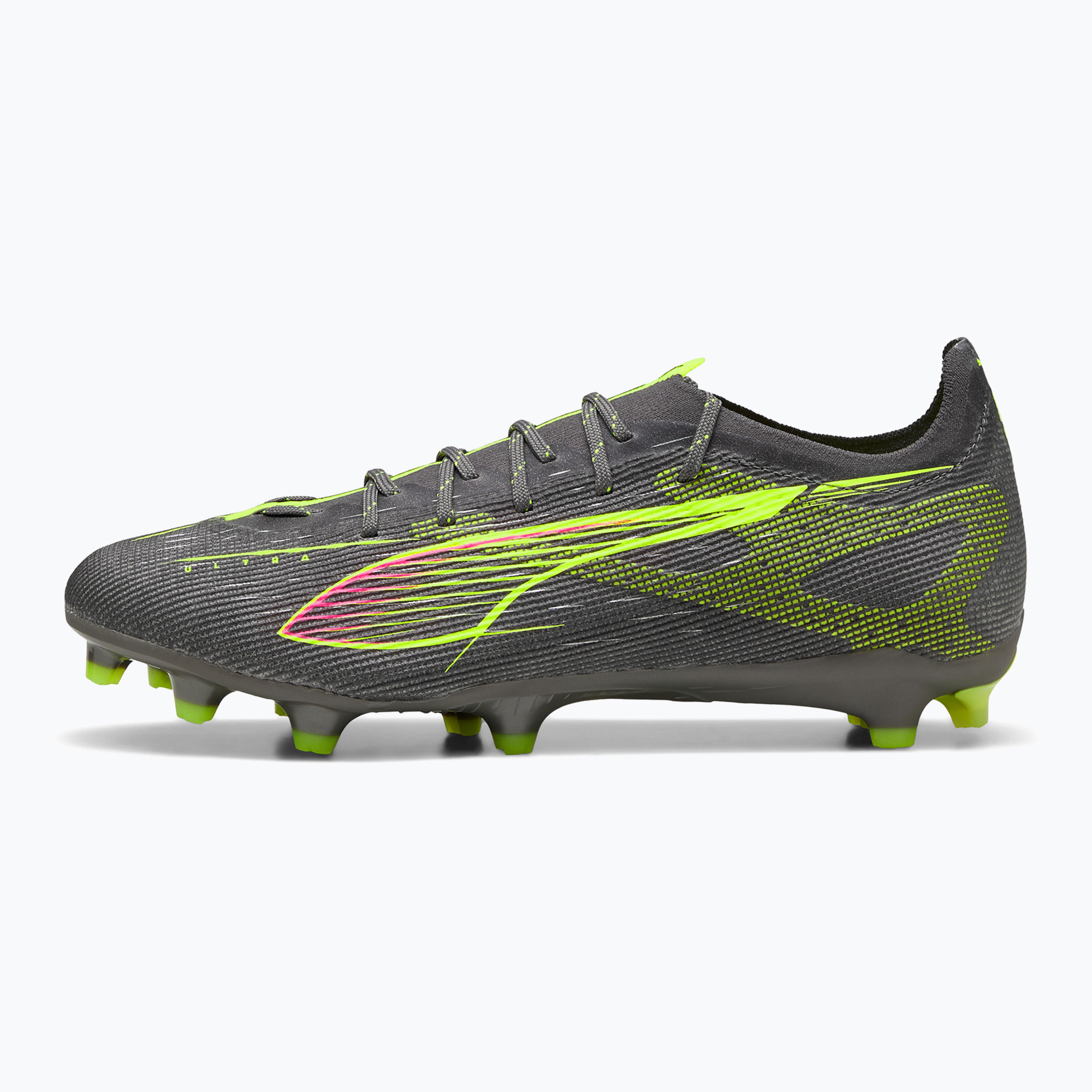 PUMA men's football boots Ultra 5 Pro FG/AG matte aged silver/yellow alert/sun struck (42 EU)