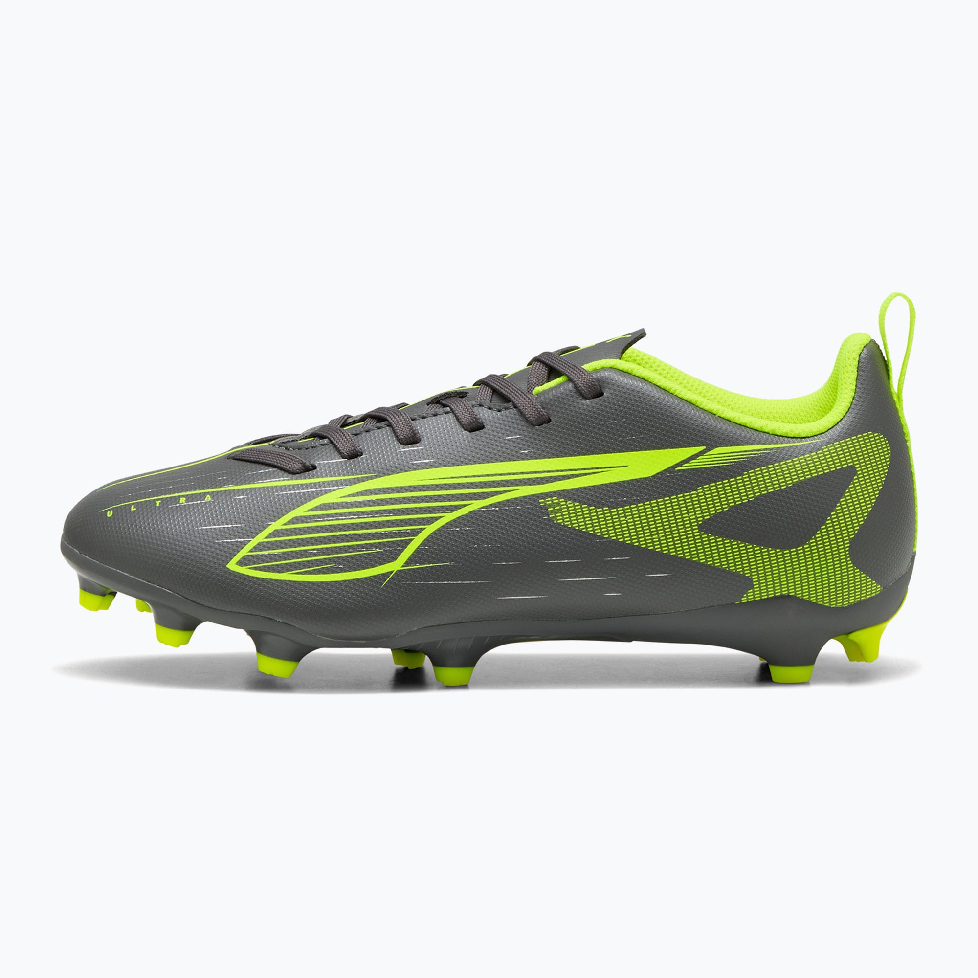 PUMA Ultra 5 Play FG/AG Jr matte aged silver/yellow alert/puma aged silver children's football boots (38 EU)