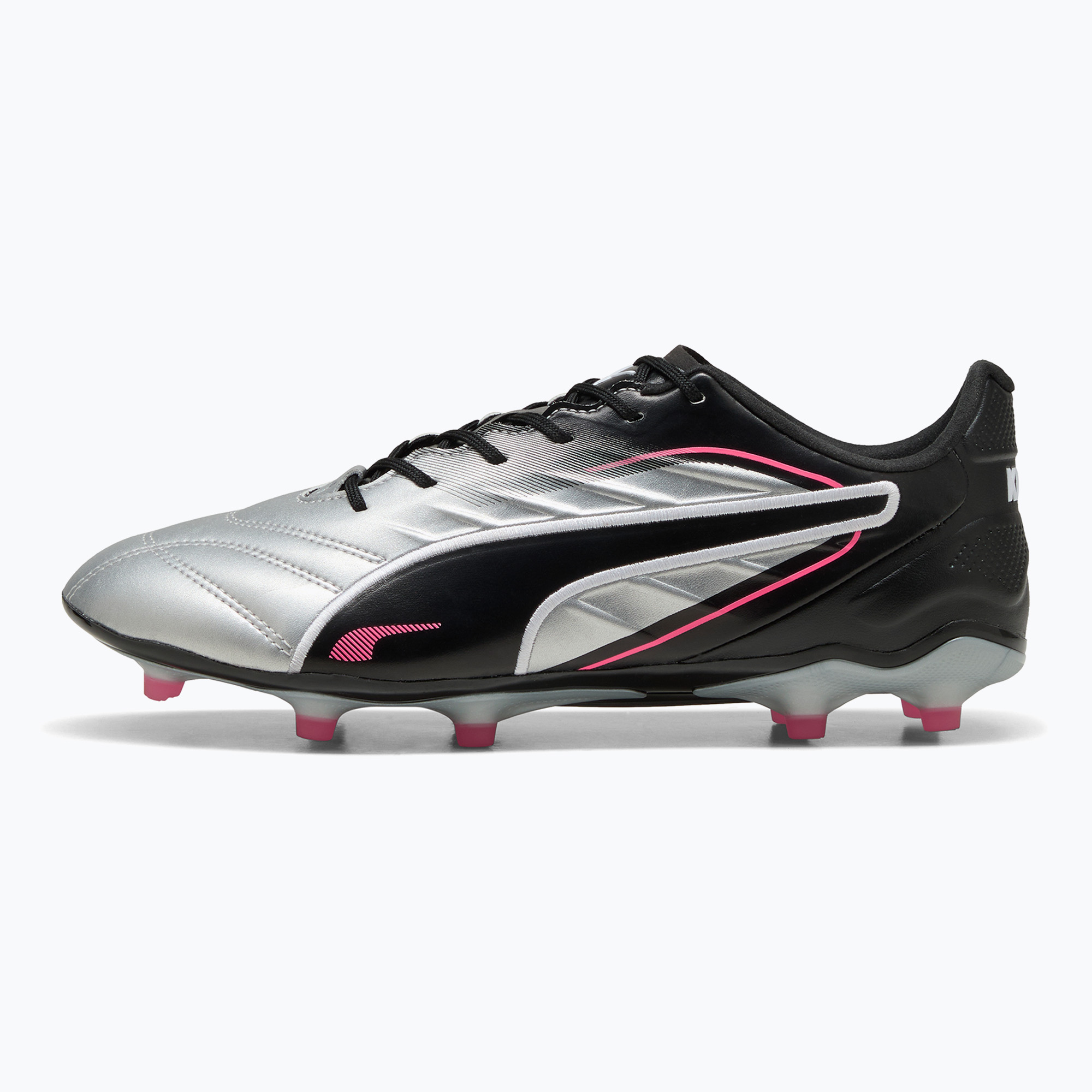 Men's football boots PUMA King Pro FG/AG puma silver/puma black/sun struck/puma white (40 EU)
