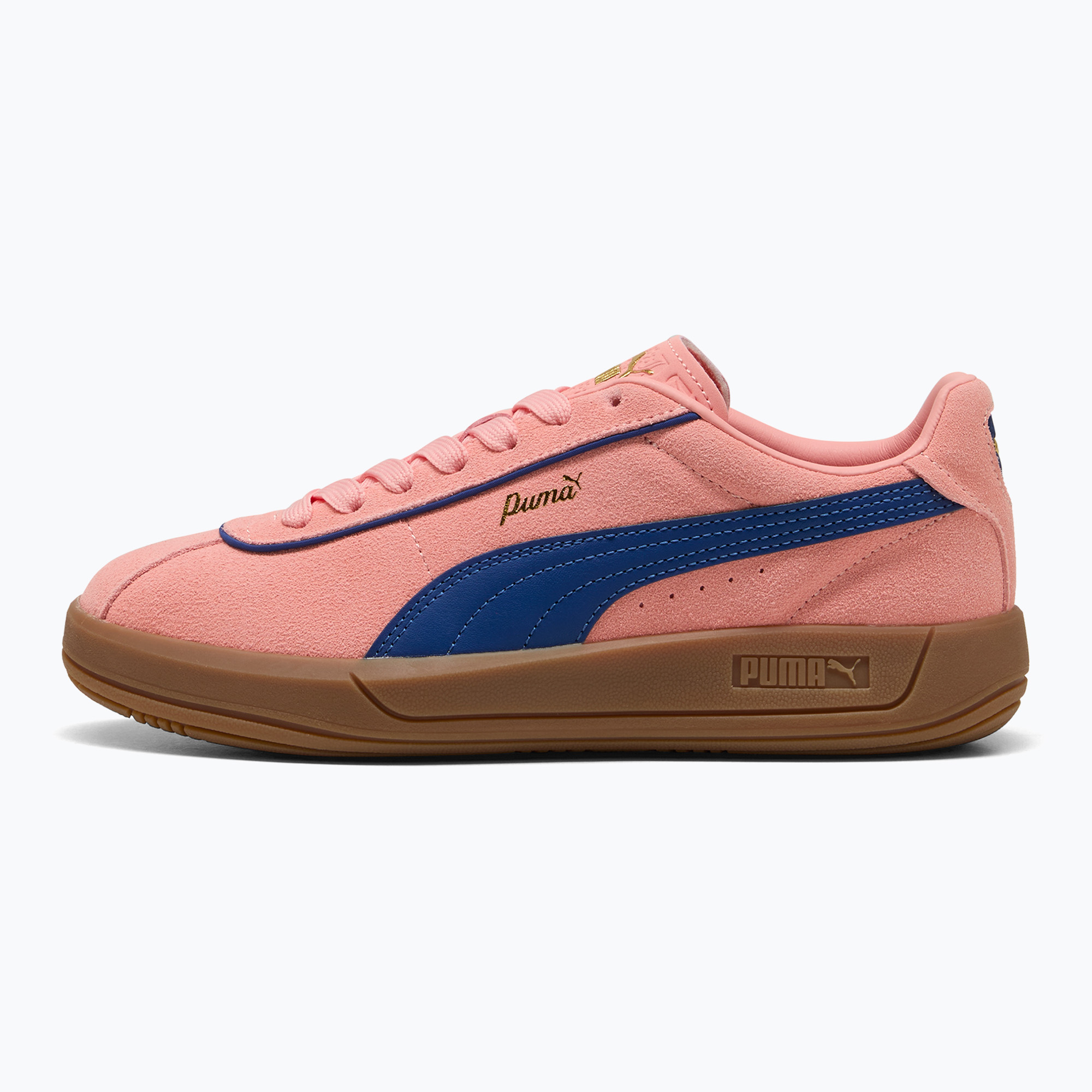 Women's shoes PUMA Club Klassika Suede pink fruit/blazing blue/puma gold (39 EU)