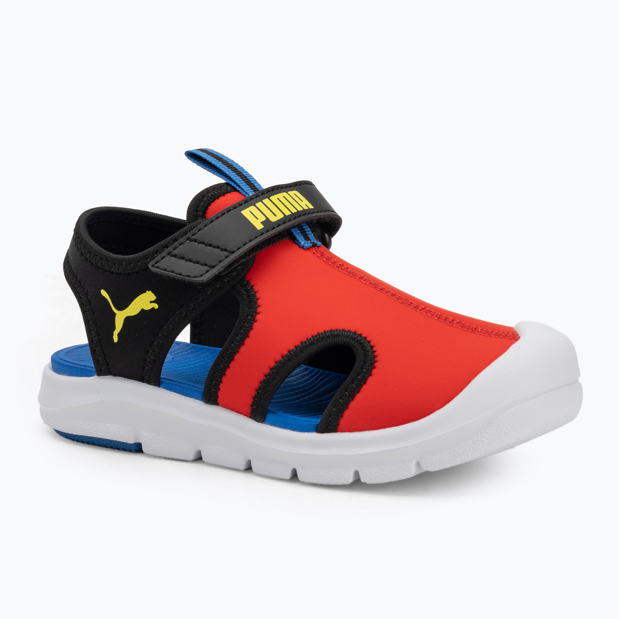 Children's sandals PUMA Fun Racer Sandal V PS for all time red/lemon sherbert/puma black (28 EU)