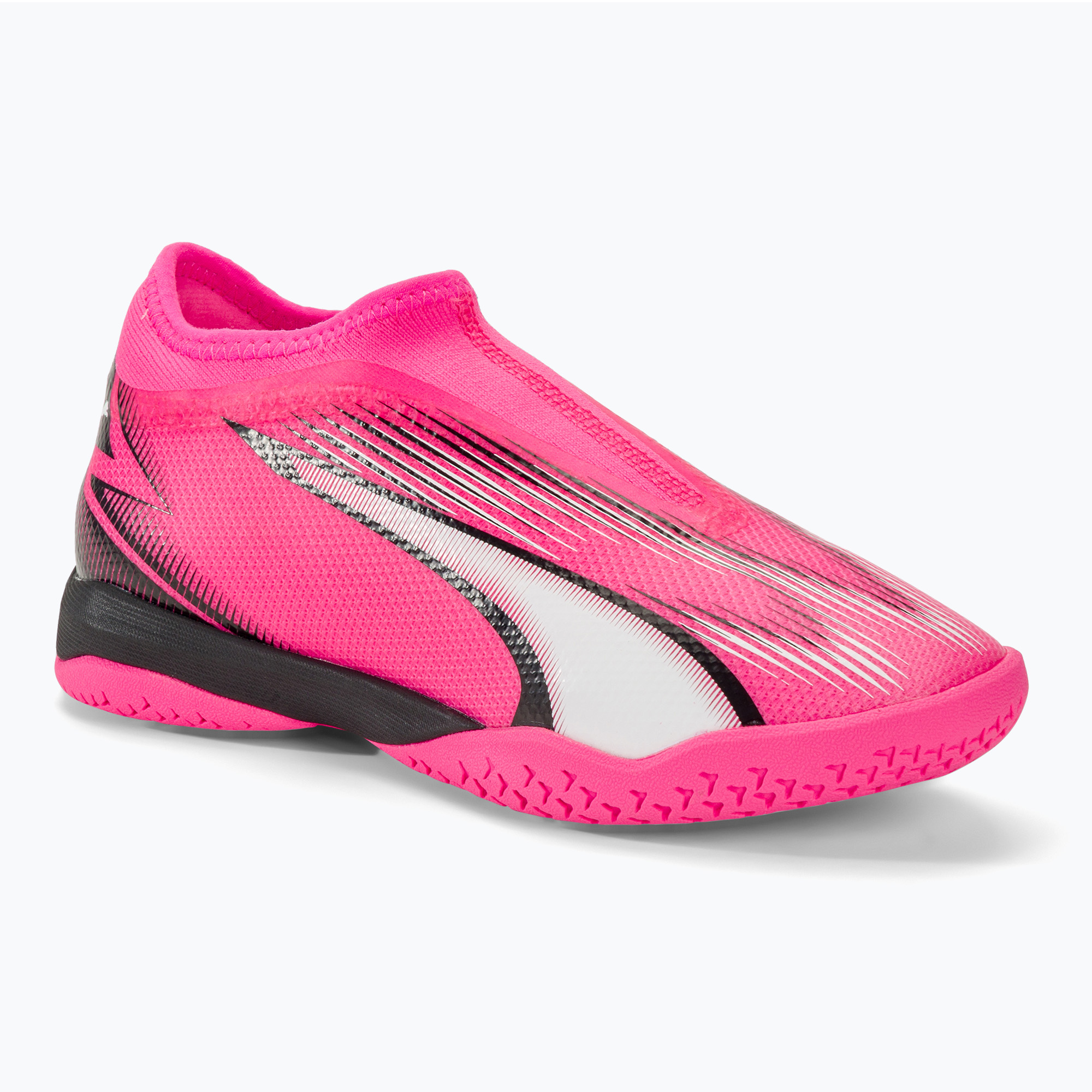 PUMA Ultra Match LL IT+ Mid poison pink/puma white/puma black children's football boots (37 EU)