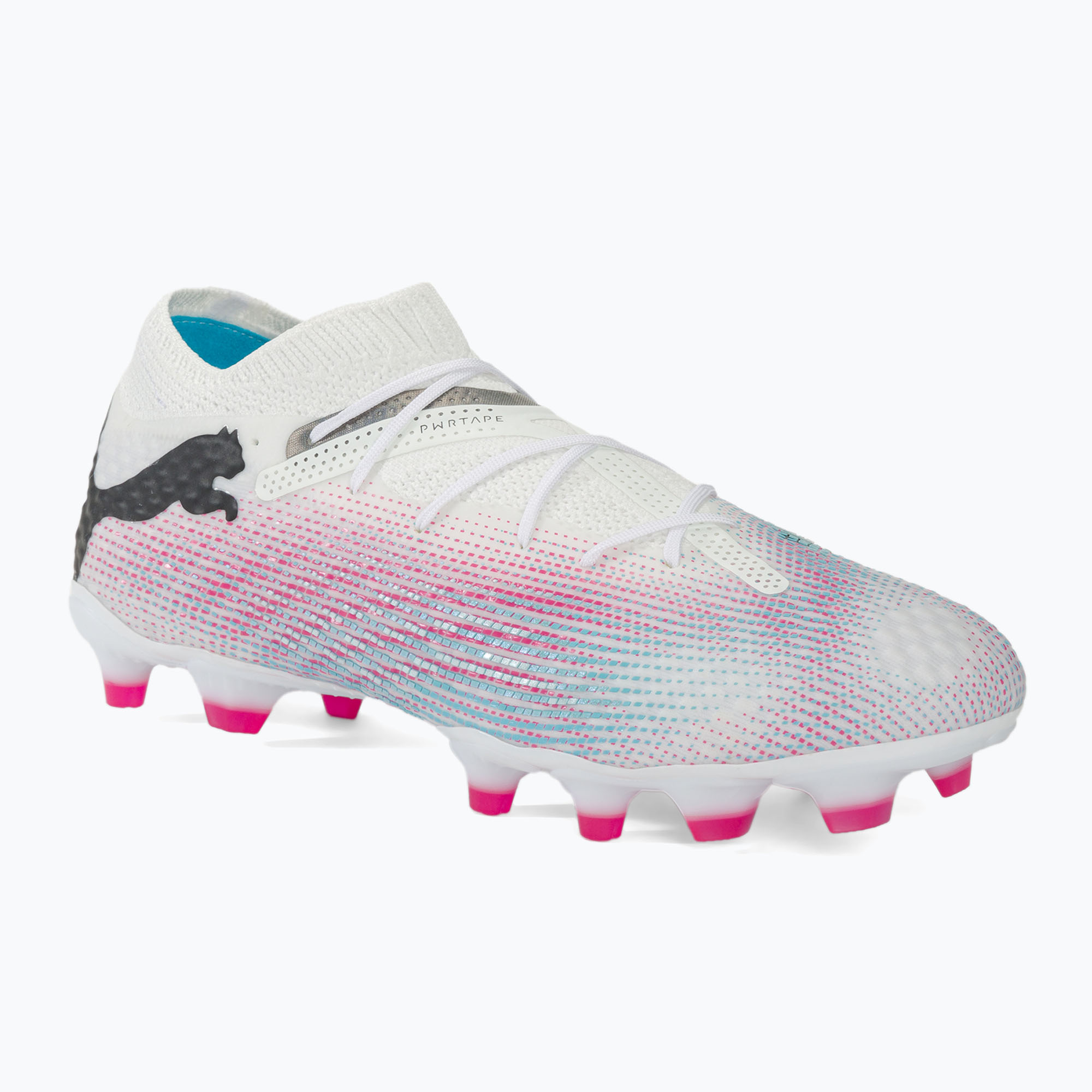 PUMA Future 7 Pro+ FG/AG football boots puma white/puma black/poison pink (44.5 EU)