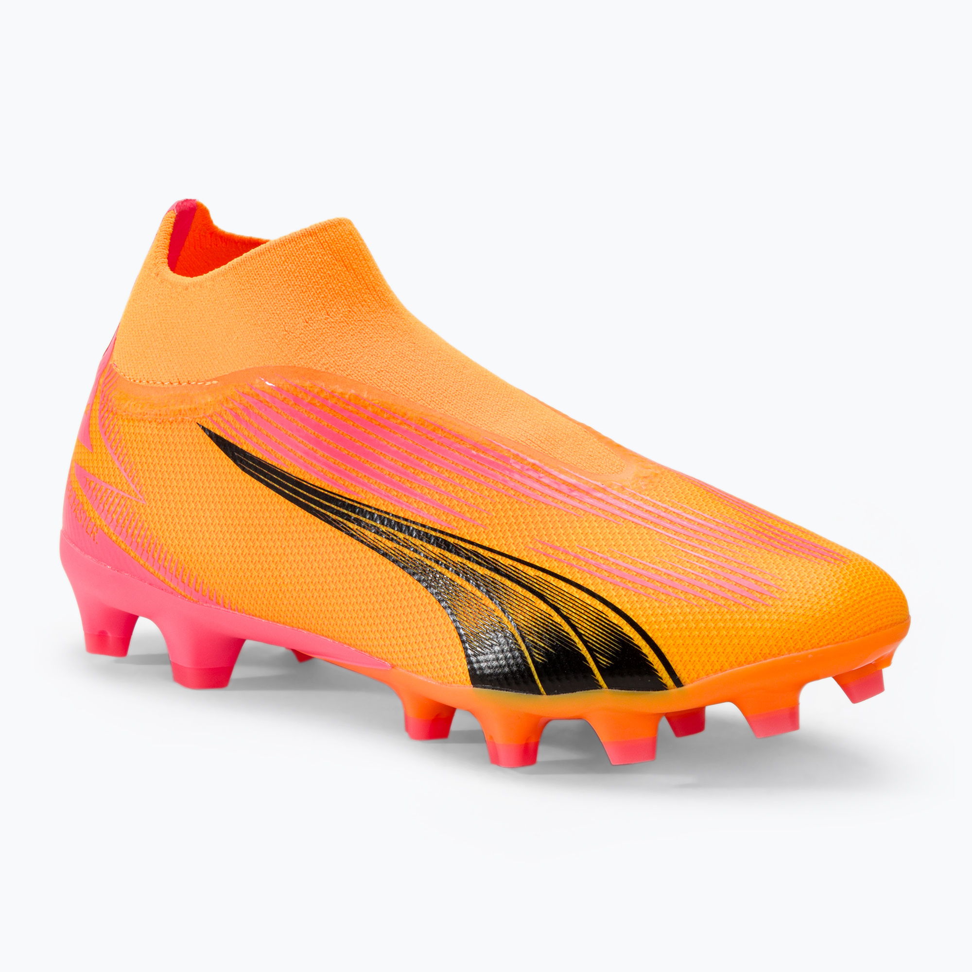 PUMA Ultra Match+ LL Fg/Ag sunset glow/puma black/sun stream football boots (46 EU)