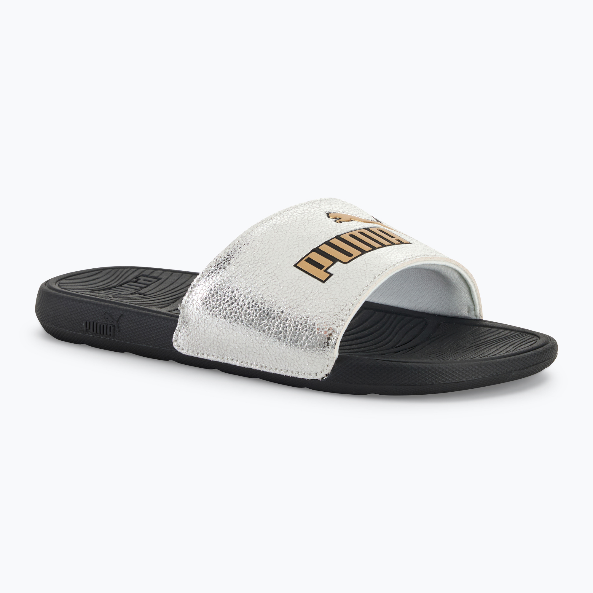 PUMA Cool Cat 2.0 Metallic Shine slides puma silver/puma gold/puma black (35.5 EU)