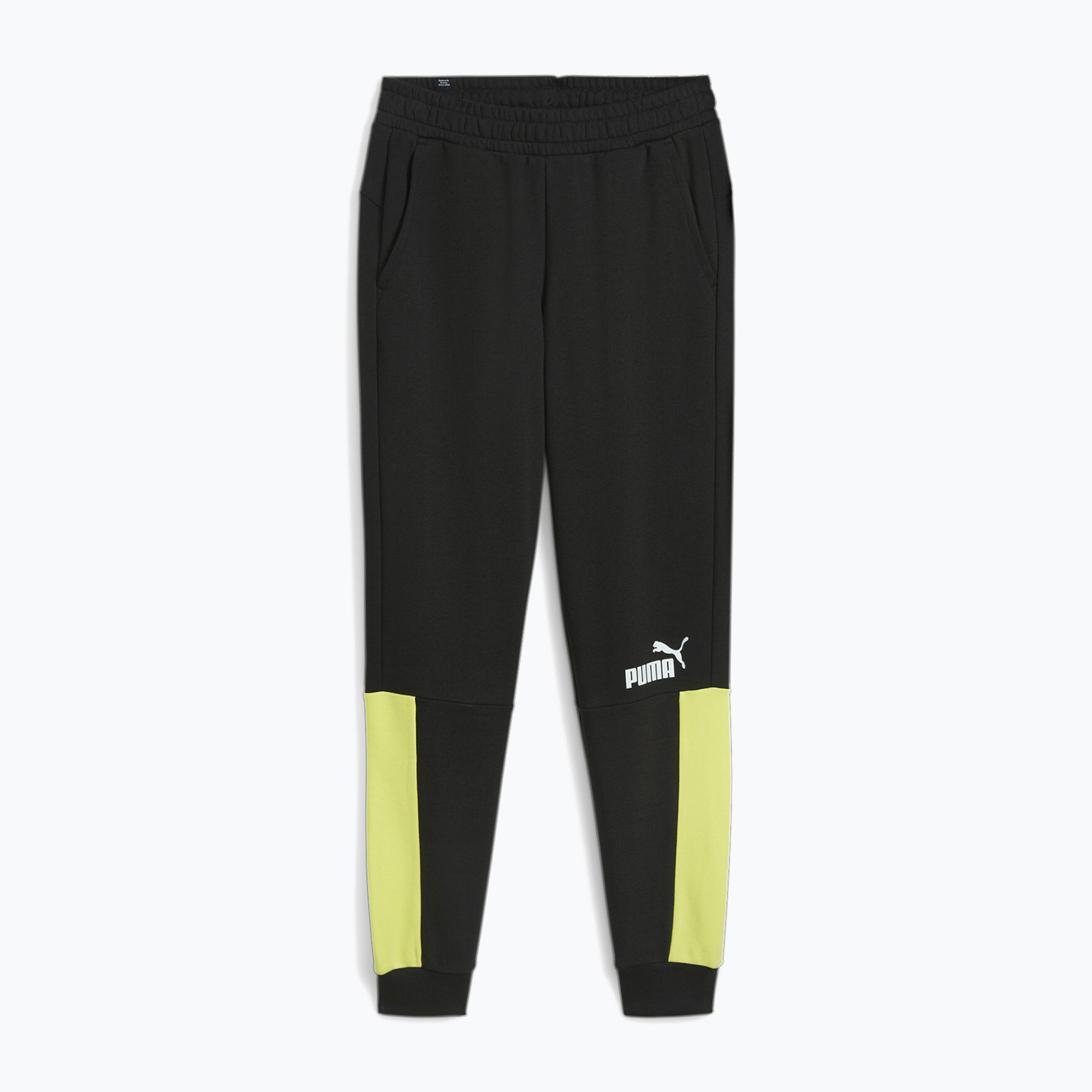 Men's PUMA ESS+ Block Sweatpants TR puma black/lime sheen (M)