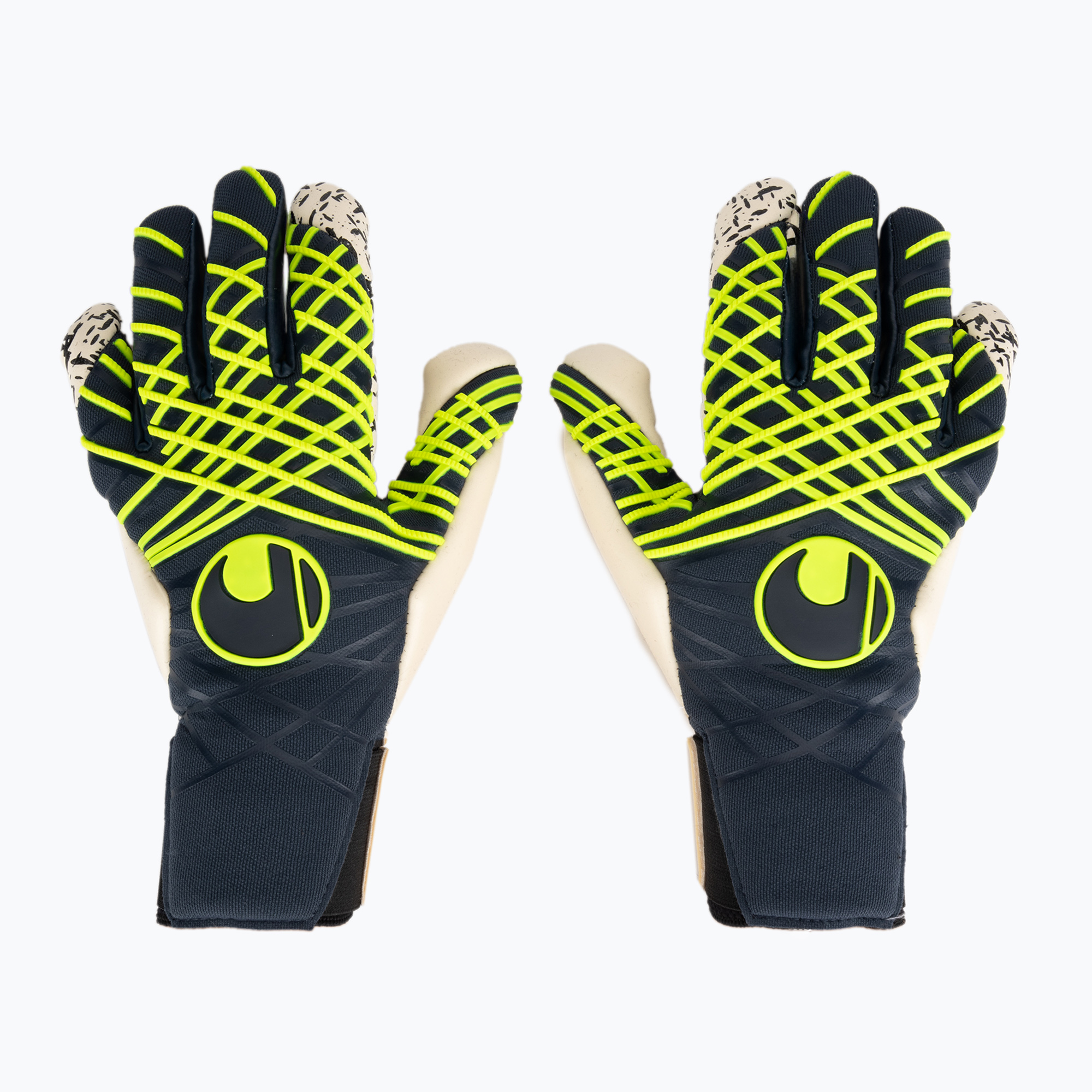 Uhlsport Prediction Flex HN goalkeeper gloves navy/white/fluo yellow (9.5)