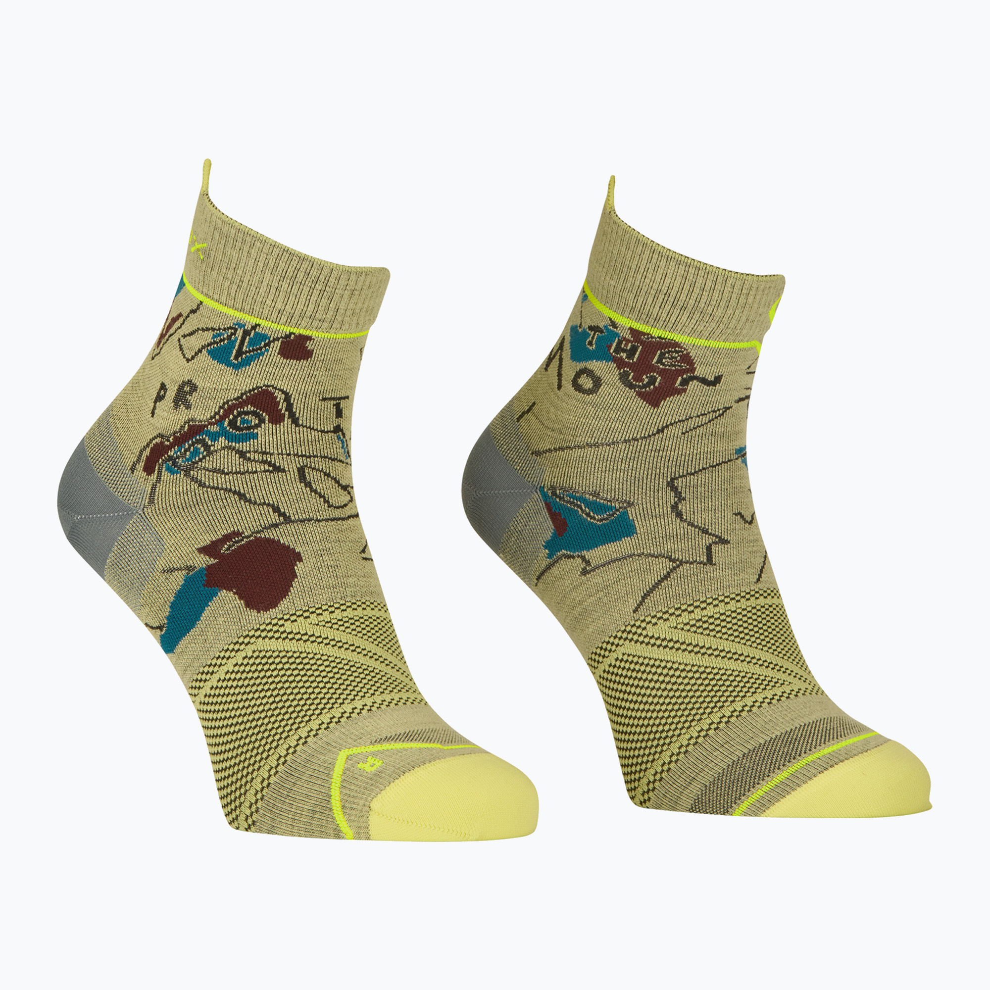 Men's trekking socks ORTOVOX Alpine Light Quarter red 5489100008 (45-47 EU)