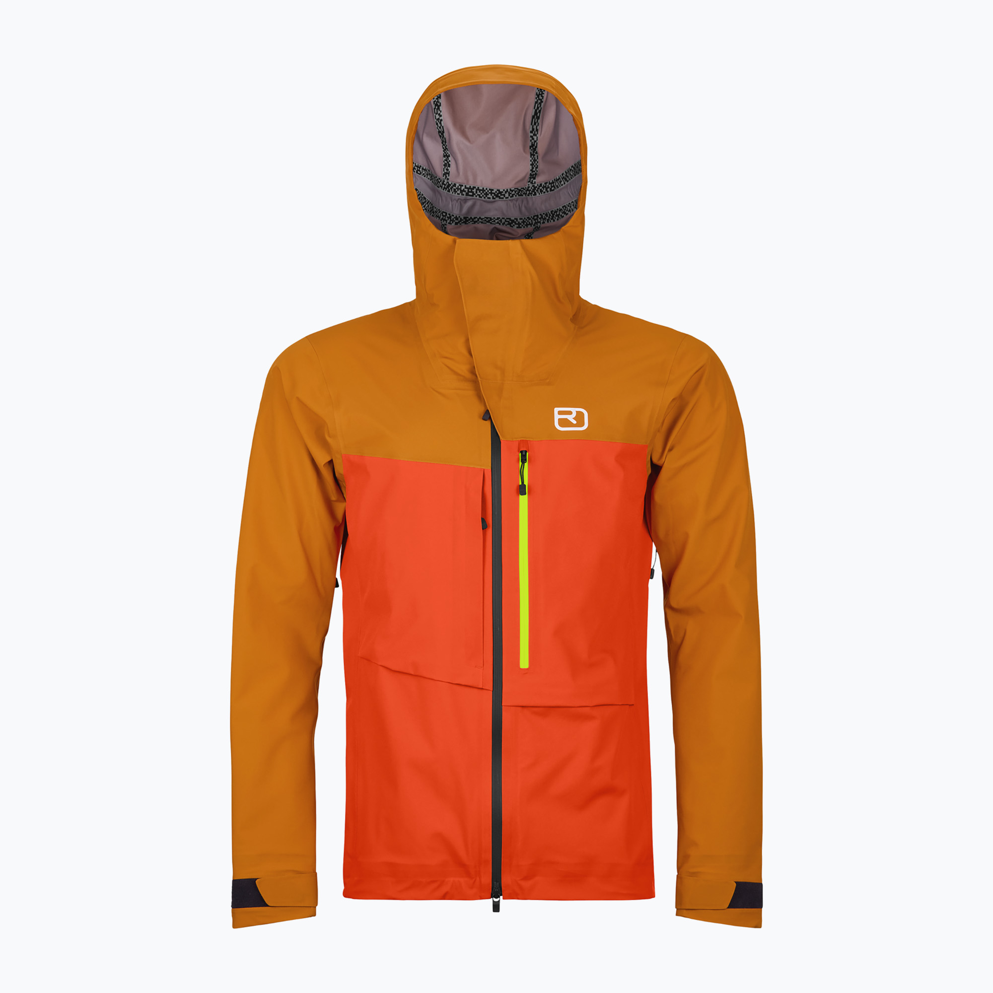 Men's skit jacket ORTOVOX 3L Ravine Shell hot orange (XL)