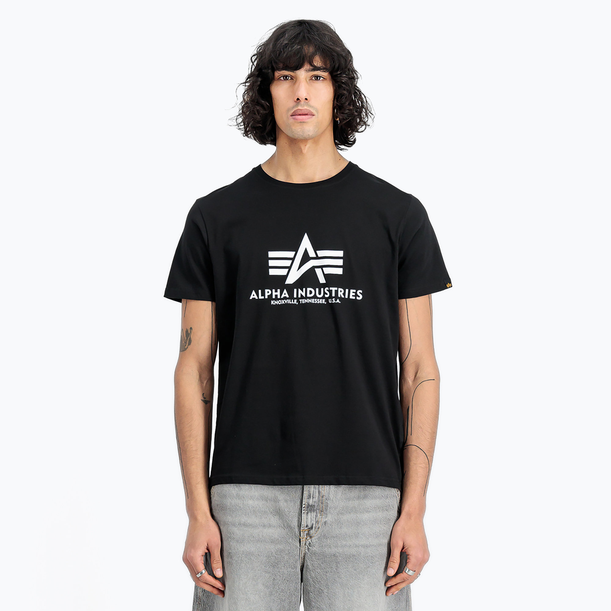Alpha Industries men's Basic black t-shirt (2XL)