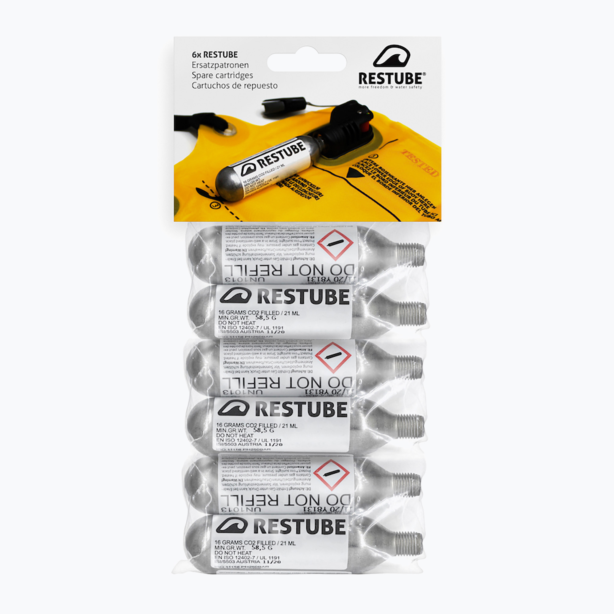 Restube CO2 Cartridges 6 pcs. 16 g (16 g)