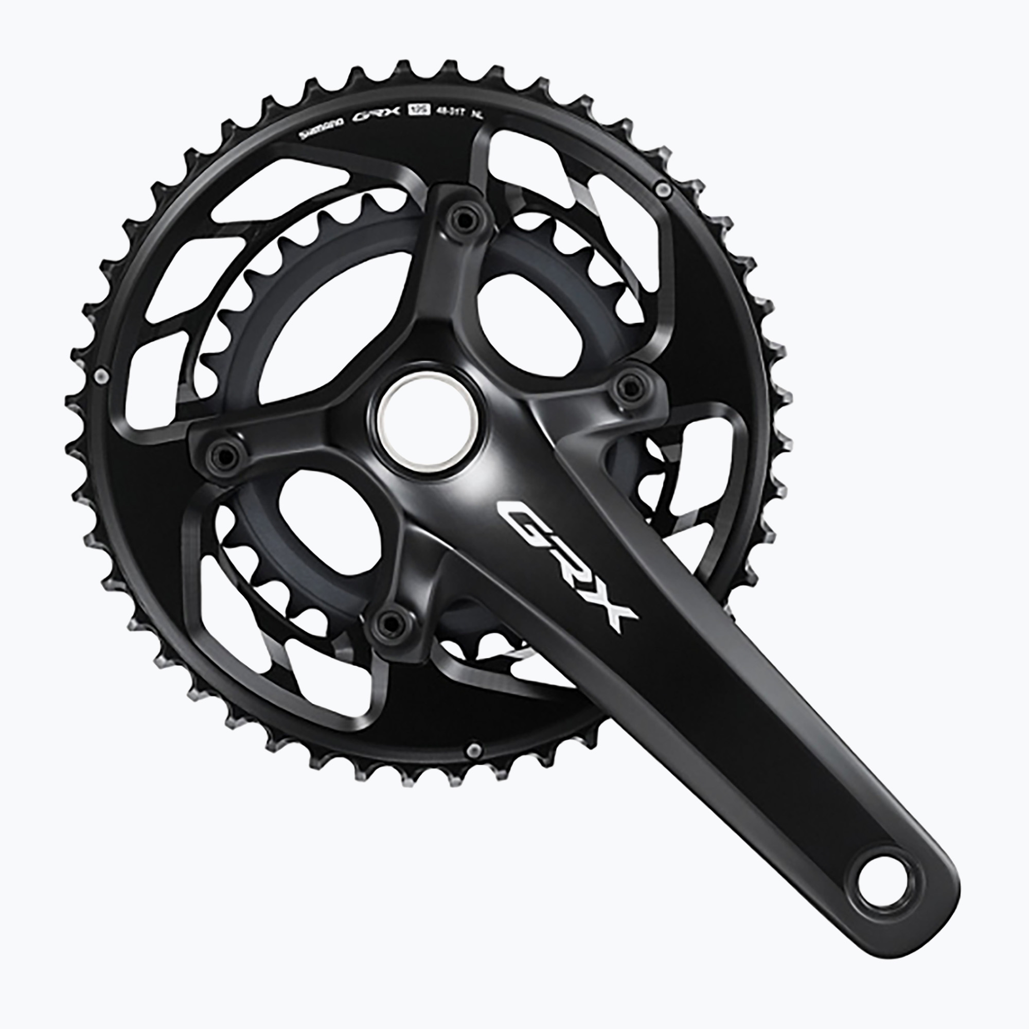 Shimano GRX crankset FC-RX820-2 48-31T 12rz 172.5mm black (48 / 31T / 172.5 mm)
