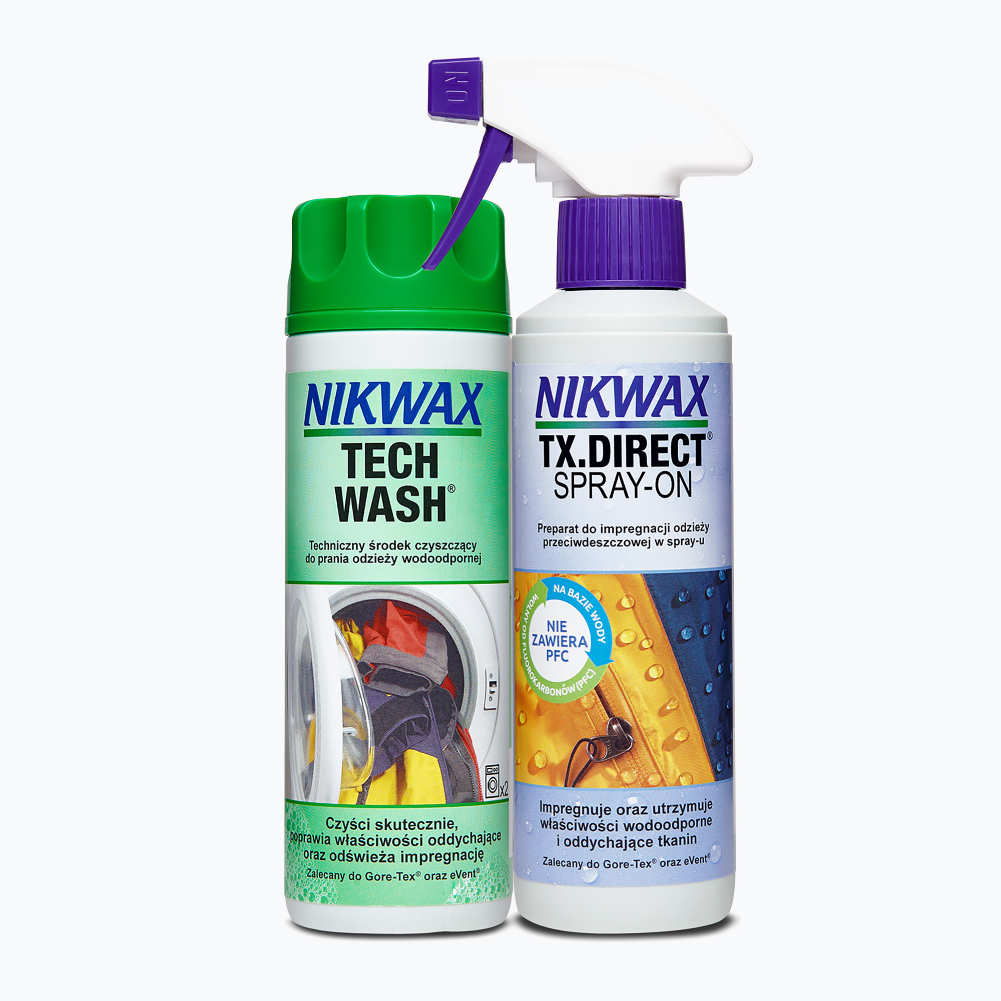 Nikwax Tech Wash + TX.Direct Spray-On rainwear care kit 2 x 300 ml (2 x 300 ml)