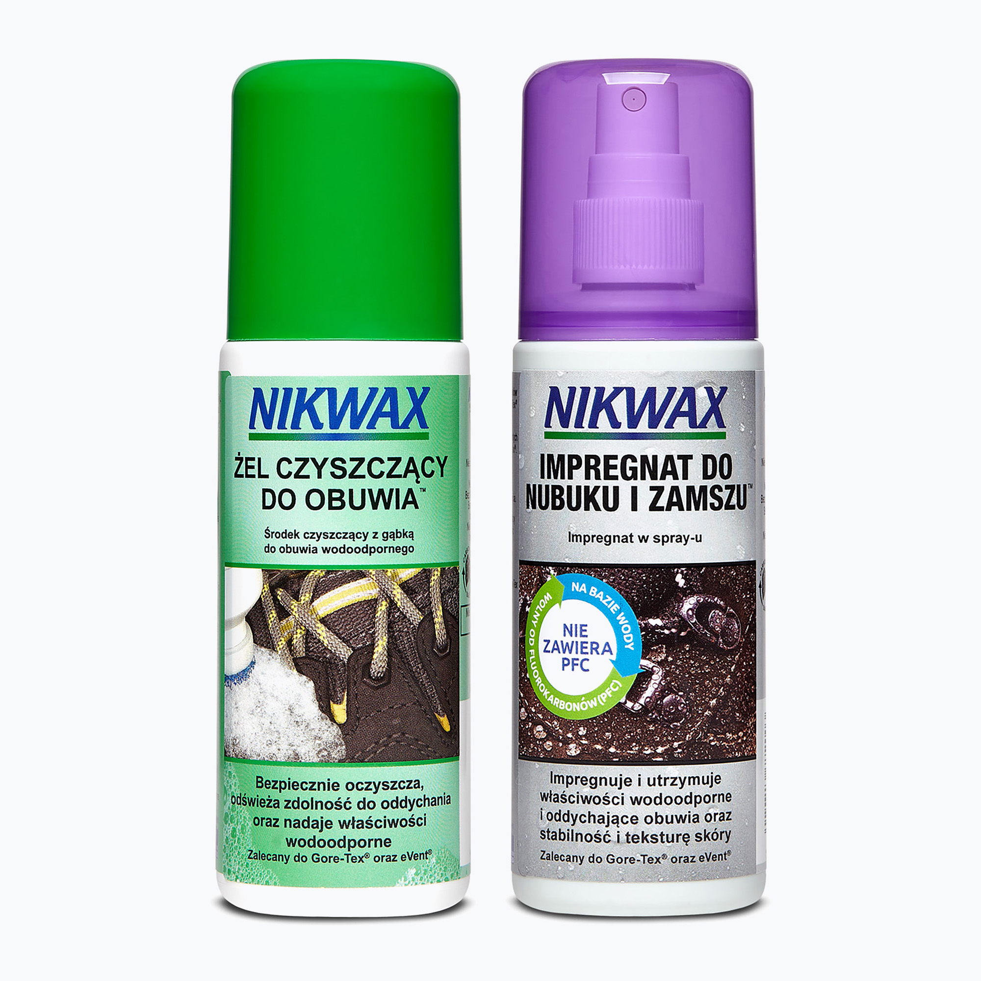 Nikwax Footwear Cleaning Gel + Nubuck & Velour 2 x 125 ml Footwear Care Kit (2 x 125 ml)