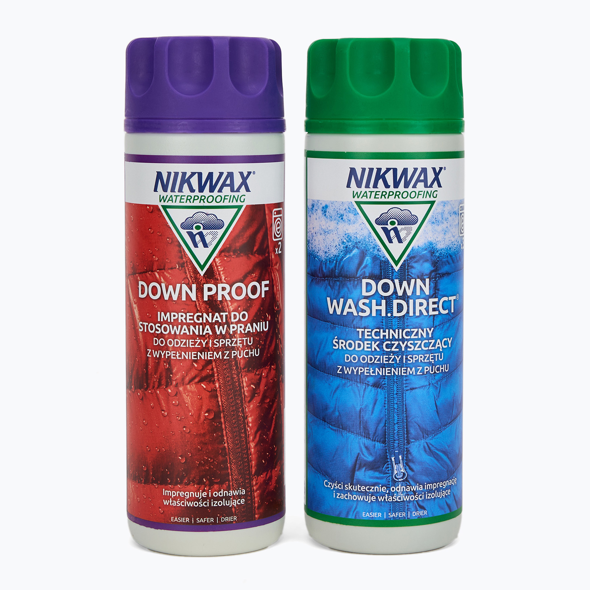 Nikwax Down Wash Direct & Down Proof 2 x 300 ml for care of down-filled clothing and equipment (2 x 300 ml)